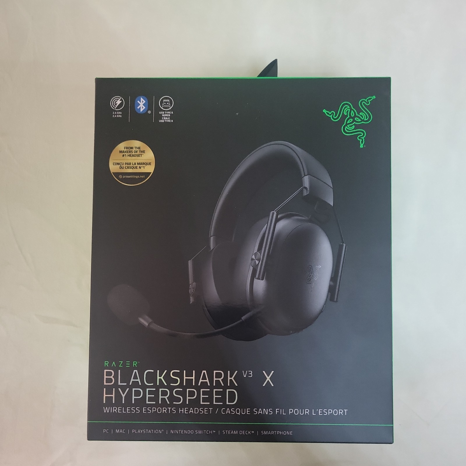 Razer – BlackShark V3 X Hyperspeed Wireless Over-the-Ear Gaming Headset for Blac