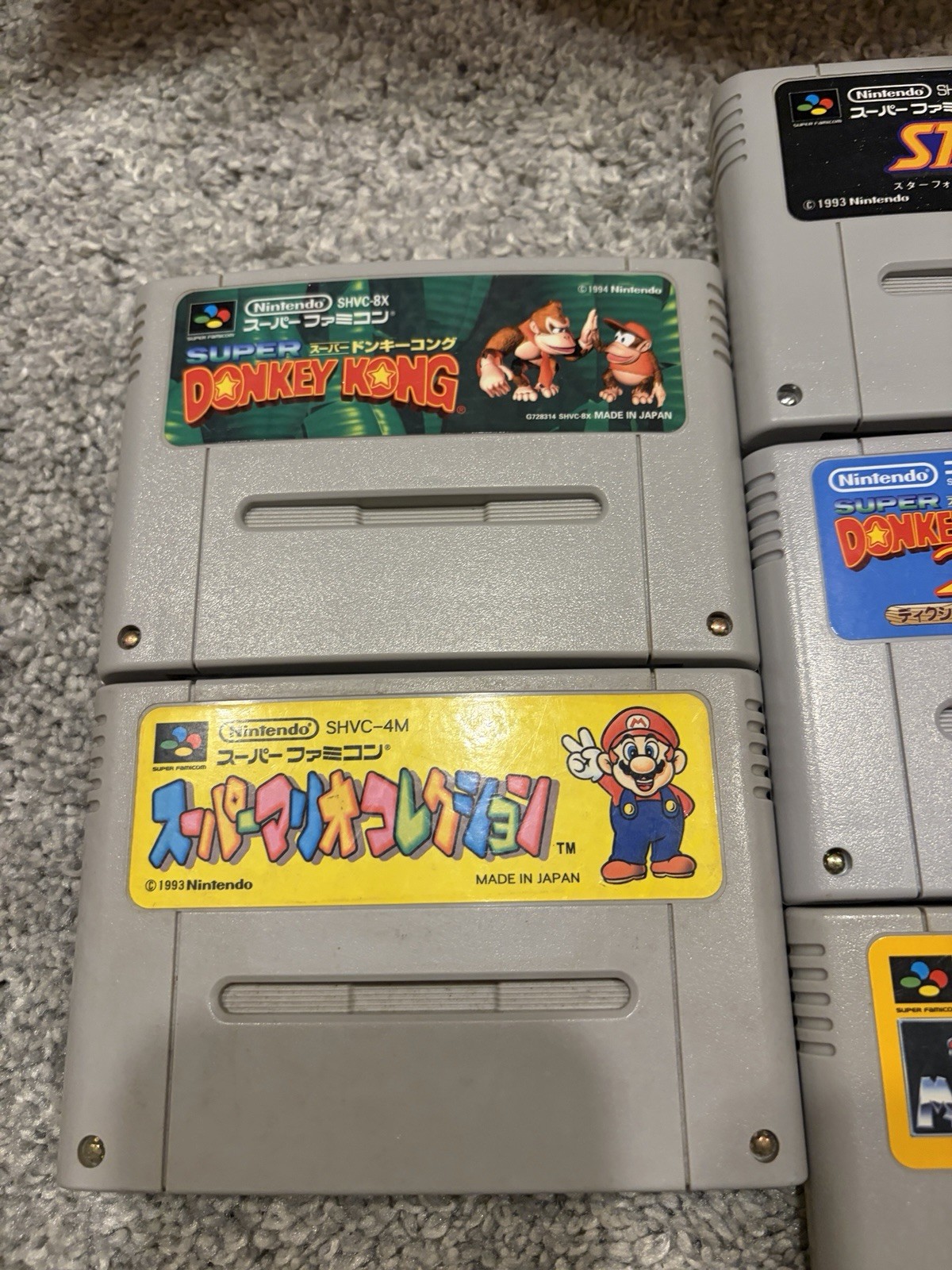 Nintendo Super Famicom Games Donkey Kong All Stars Mario Kart Yoshis Island Etc