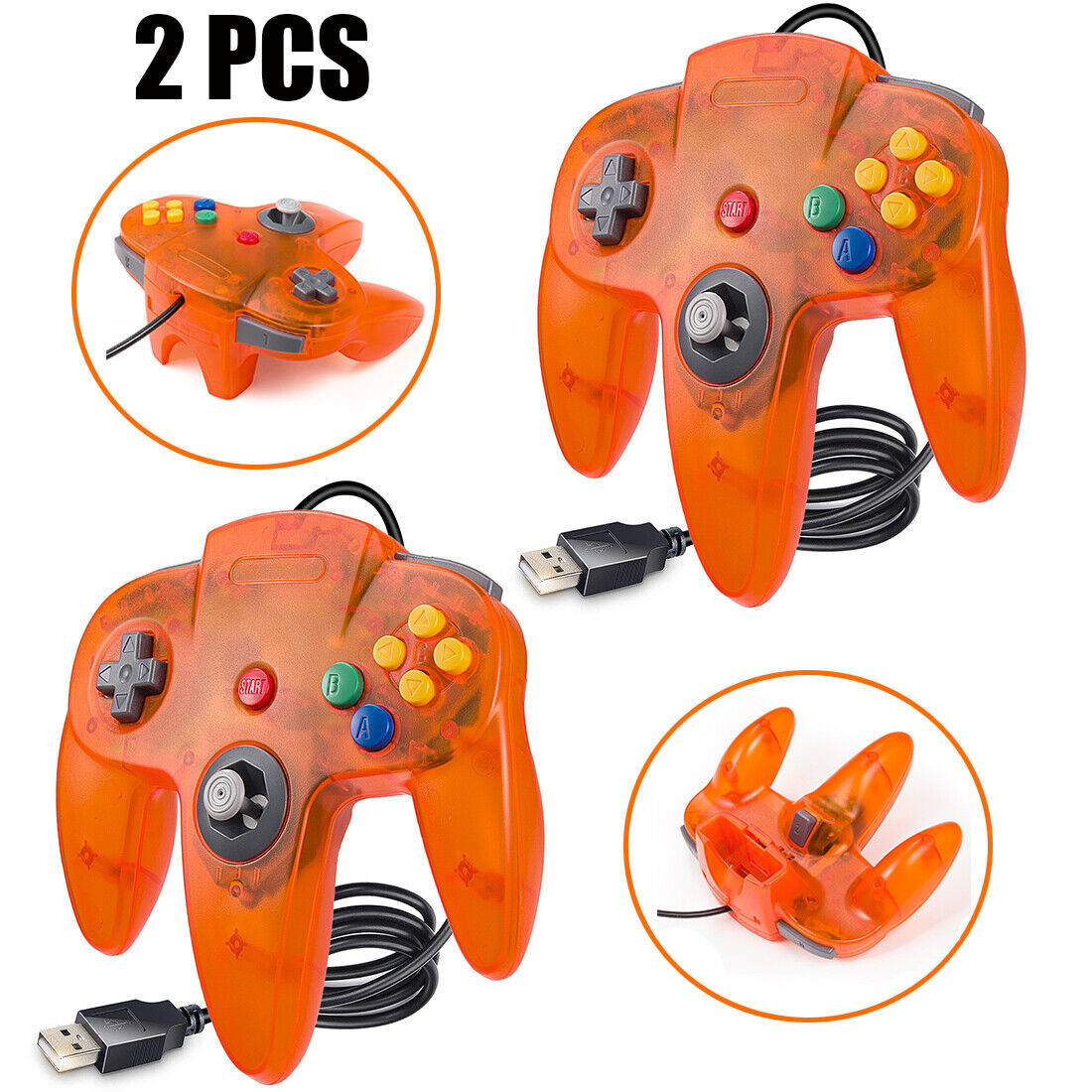 Wired Gamepad Joystick For Nintendo64 N64 USB Controller For Raspberry Pi PC MAC