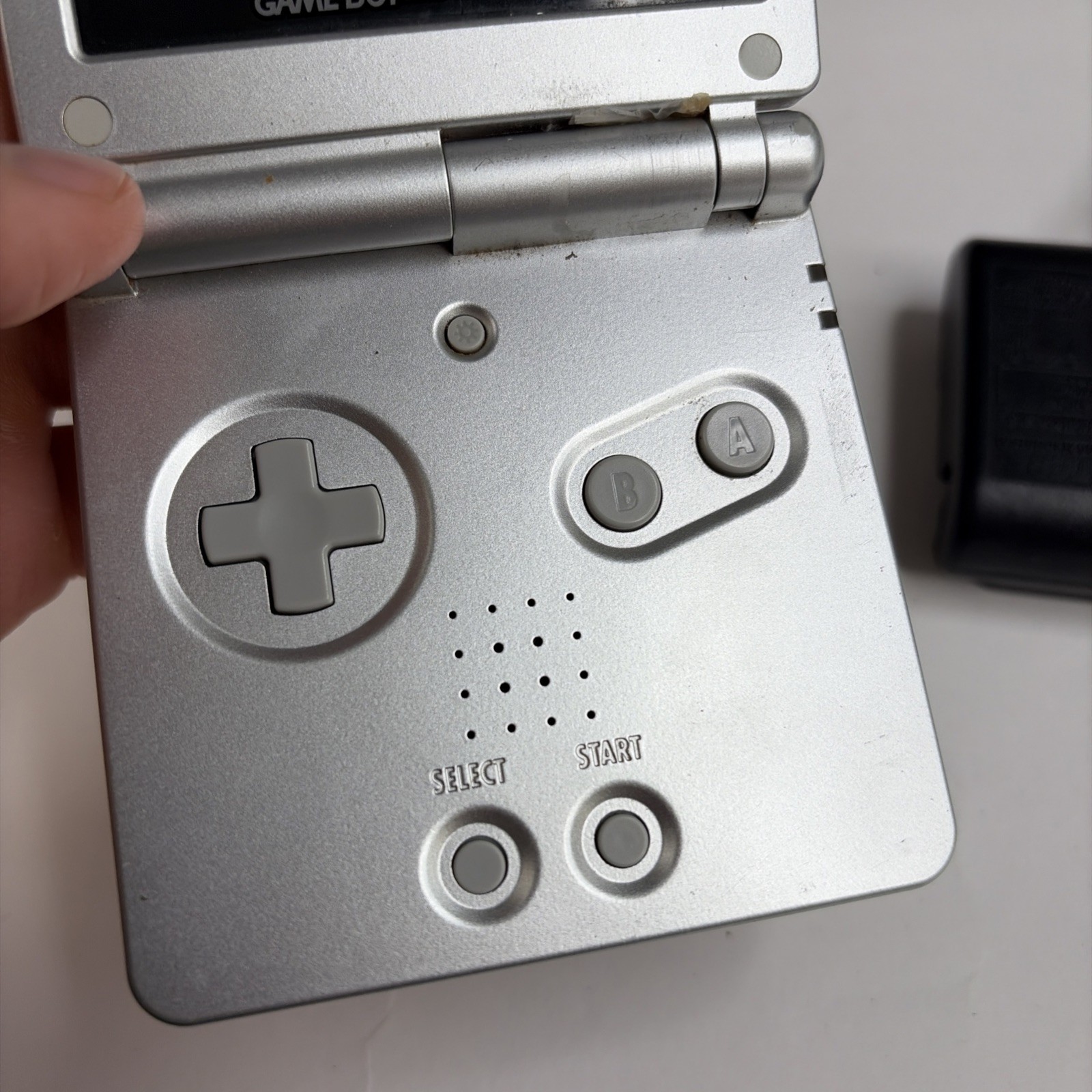 Gameboy Advanced sp GBA Platinum Silver Ags-001 Tested US Model
