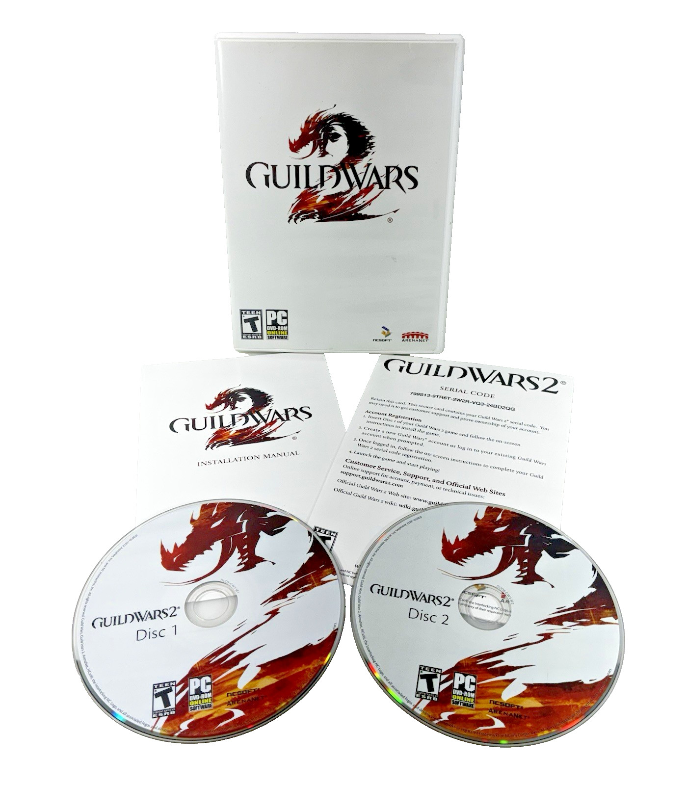 Guild Wars 2 ArenaNet NCSoft 2-Disc Set PC Game DVD-ROM Tested