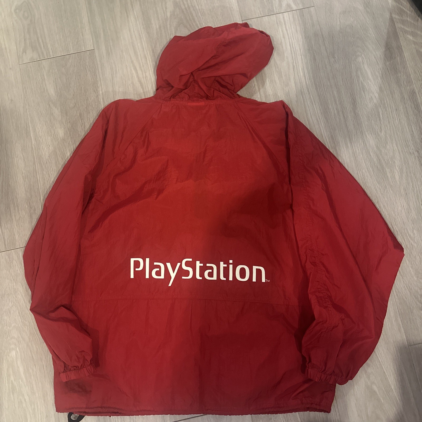 NEW Vintage Blasto Playstation 1 Promo Wind Breaker Hoodie Jacket Size XL PS1