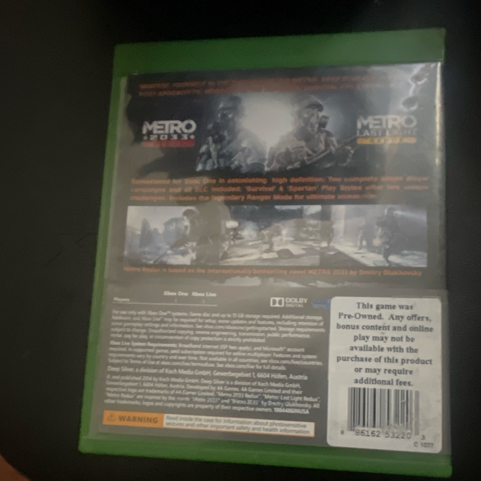 Deep Silver Metro Redux (M – Mature) (Manual Included) Microsoft Xbox One Game