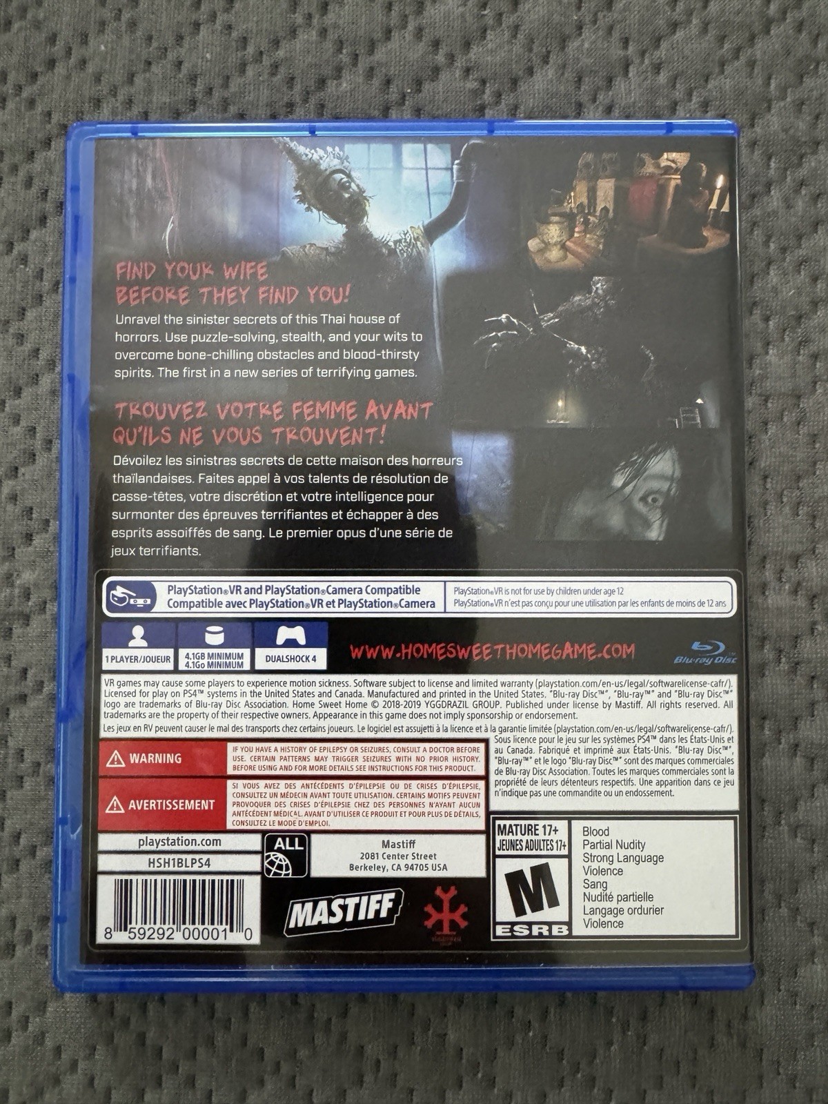 Home Sweet Home Sony PlayStation 4 PS4 PSVR VR Horror