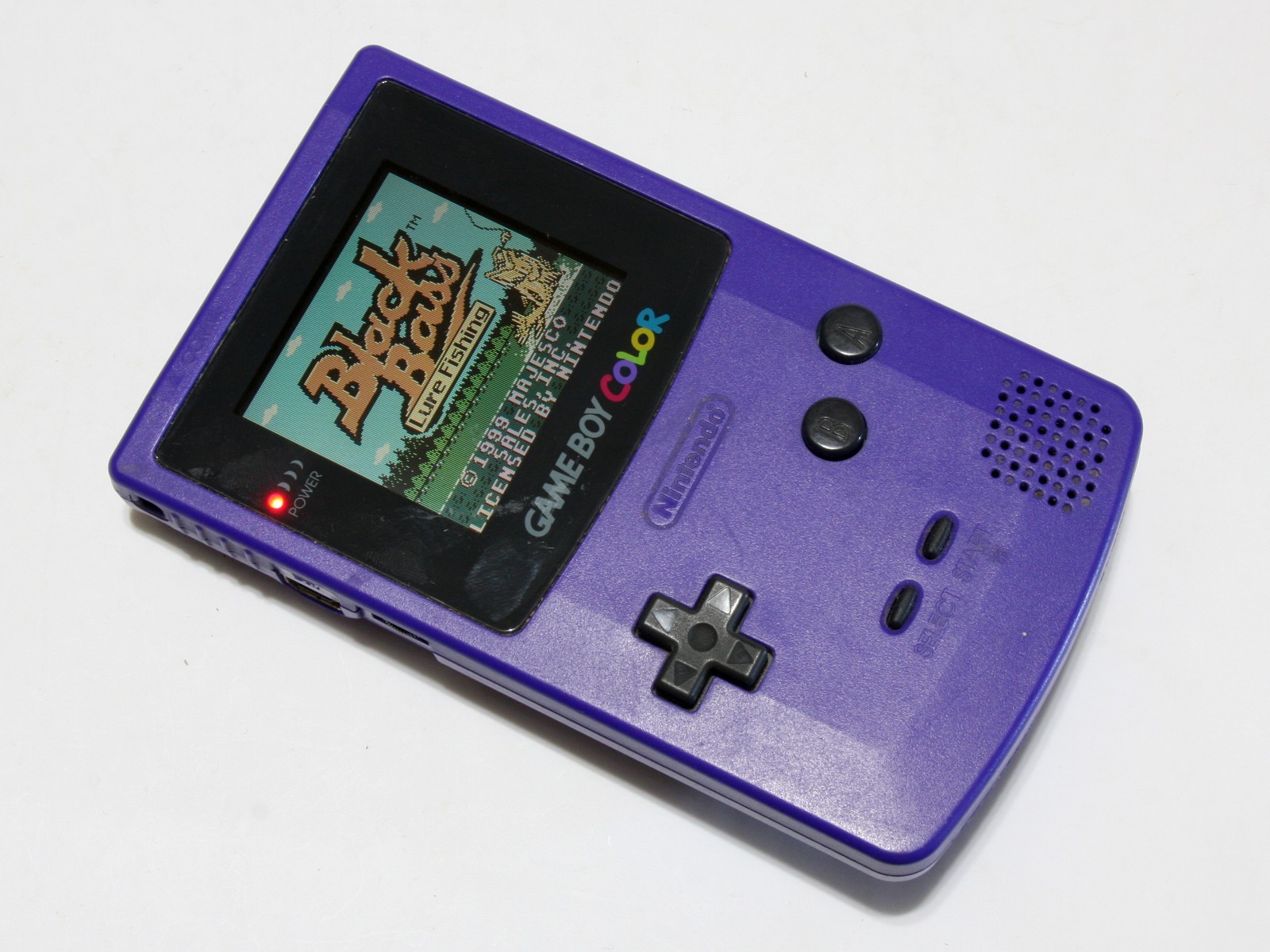 Nintendo Game Boy Color Handheld Game System Purple Grape W/One Game Tested