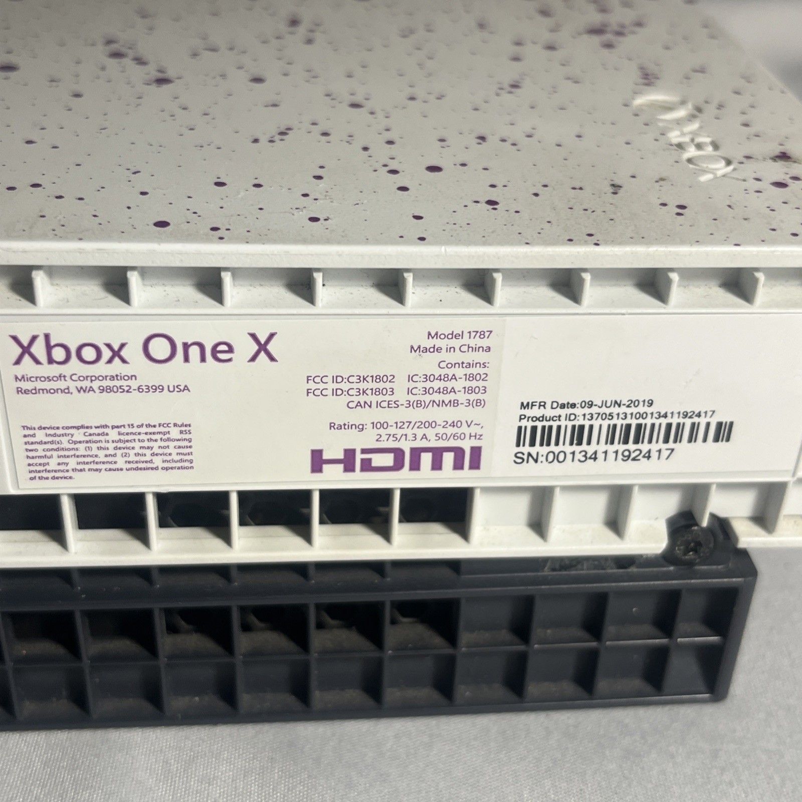 Microsoft Xbox One X Hyperspace Special Edition Console 1TB Console Only + BO2