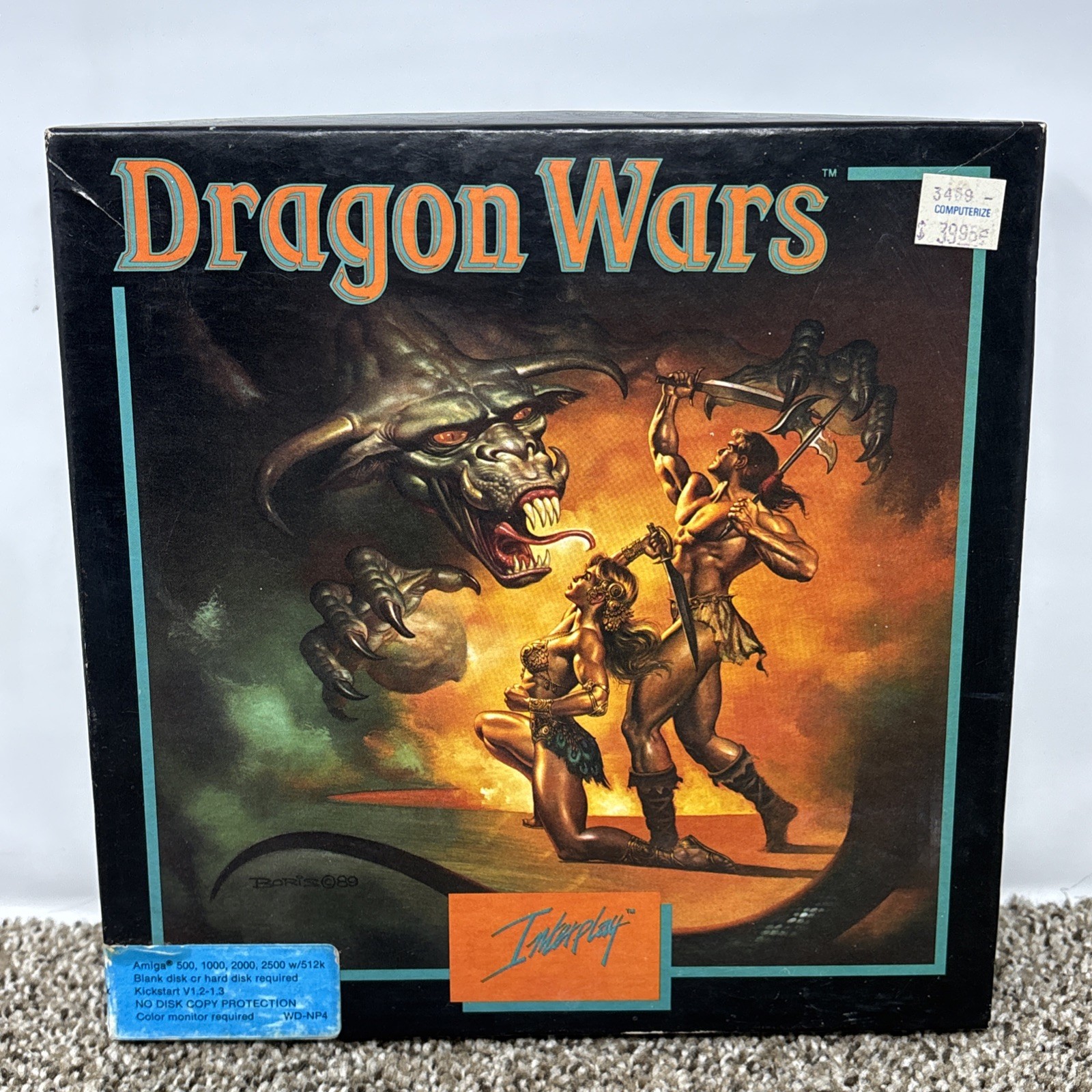 Dragon Wars Commodore Amiga Game Complete in Box CIB Very Good Untested