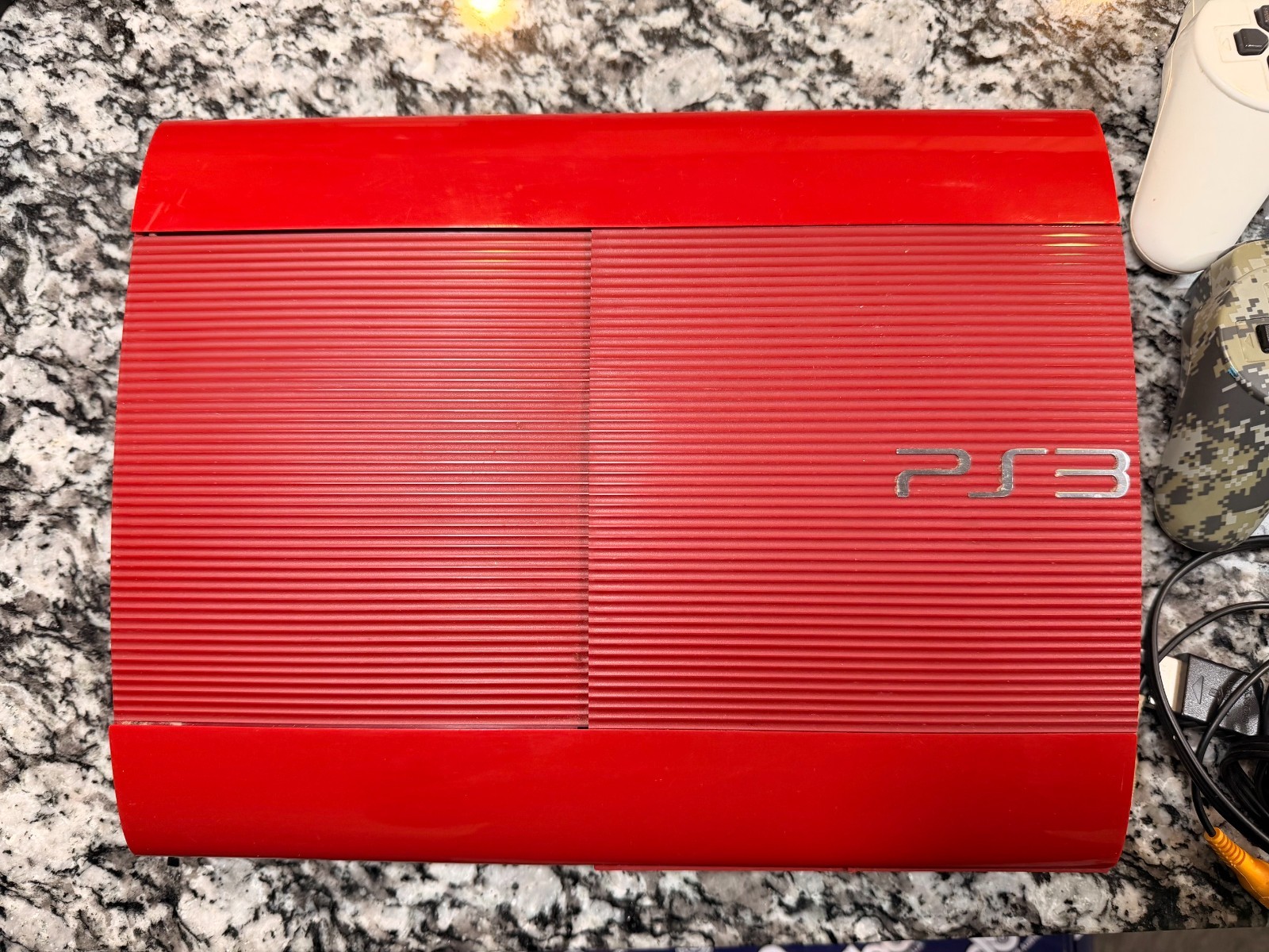 Sony PlayStation 3 Slim 500GB Garnet Red Edition Console with controllers