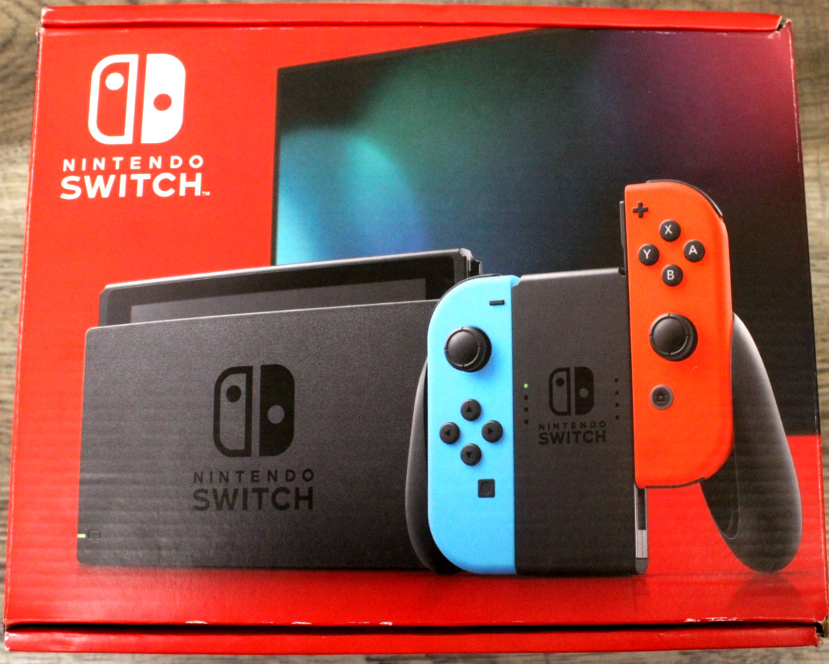 Nintendo Switch with Neon Blue and Neon Red Joy-Con (HAC-001-01)