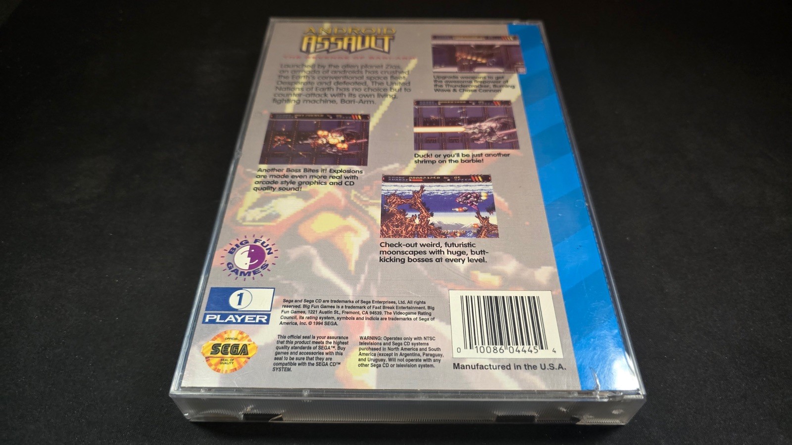 Android Assault: The Revenge of Bari-Arm Sega CD EX+NM condition COMPLETE-!