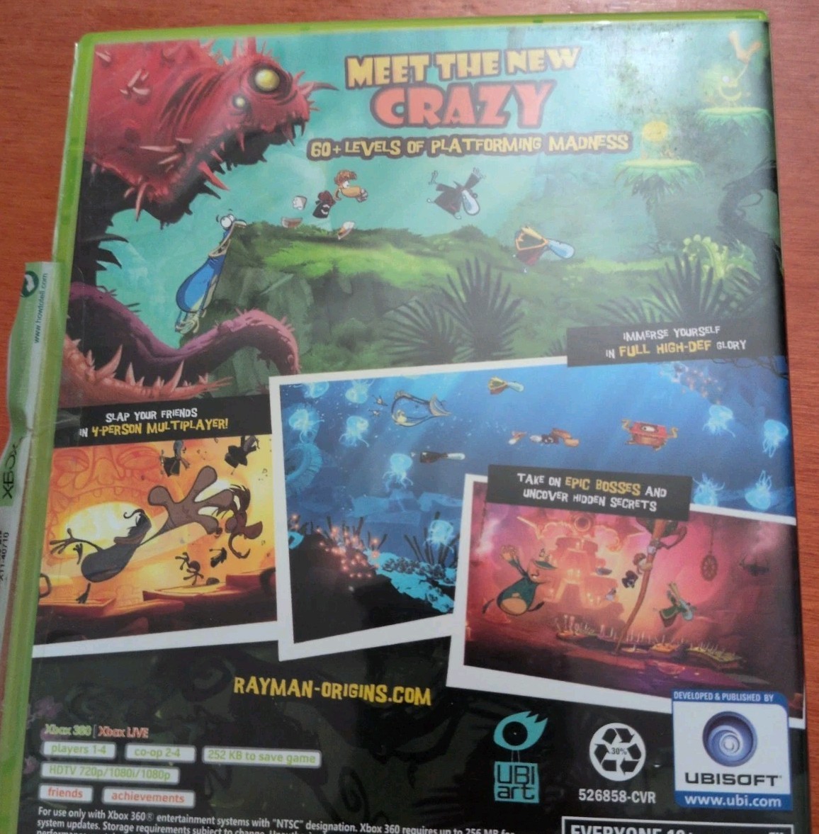 Rayman Origins Microsoft Xbox 360 Ubisoft Entertainment Platformer Everyone 10+