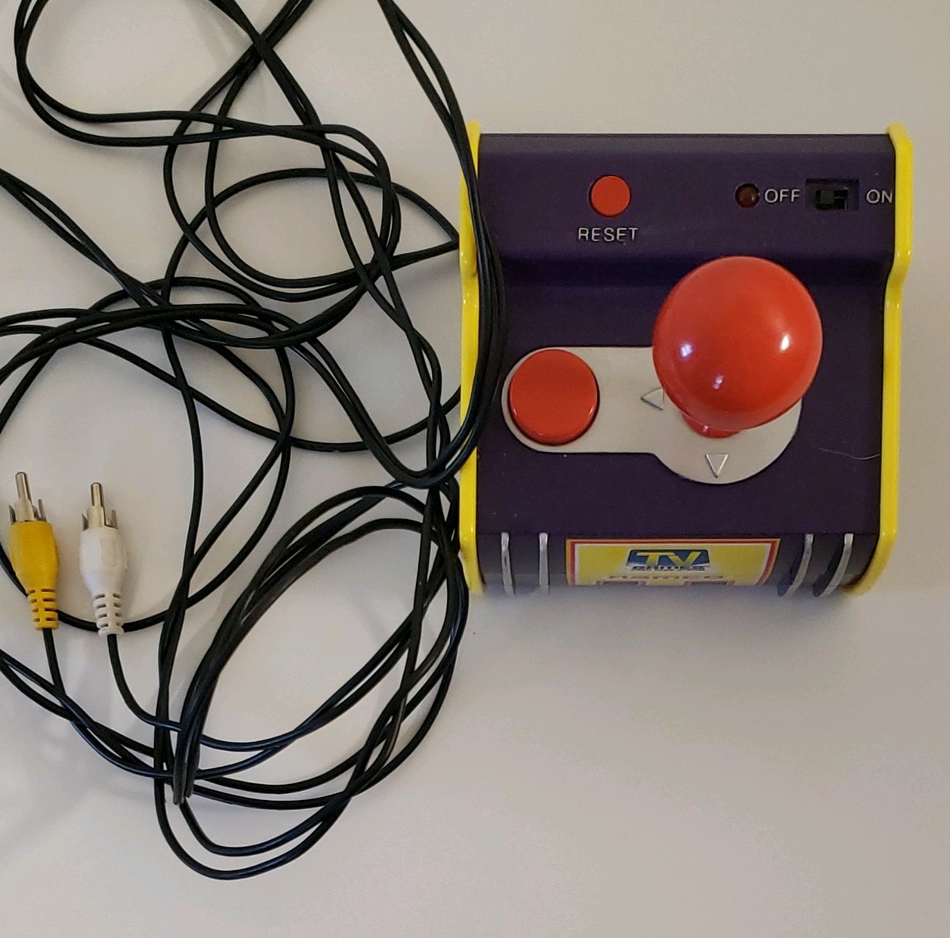 Namco TV Games Plug & Play Microconsole Yellow Purple Red Composite RCA-Vintage