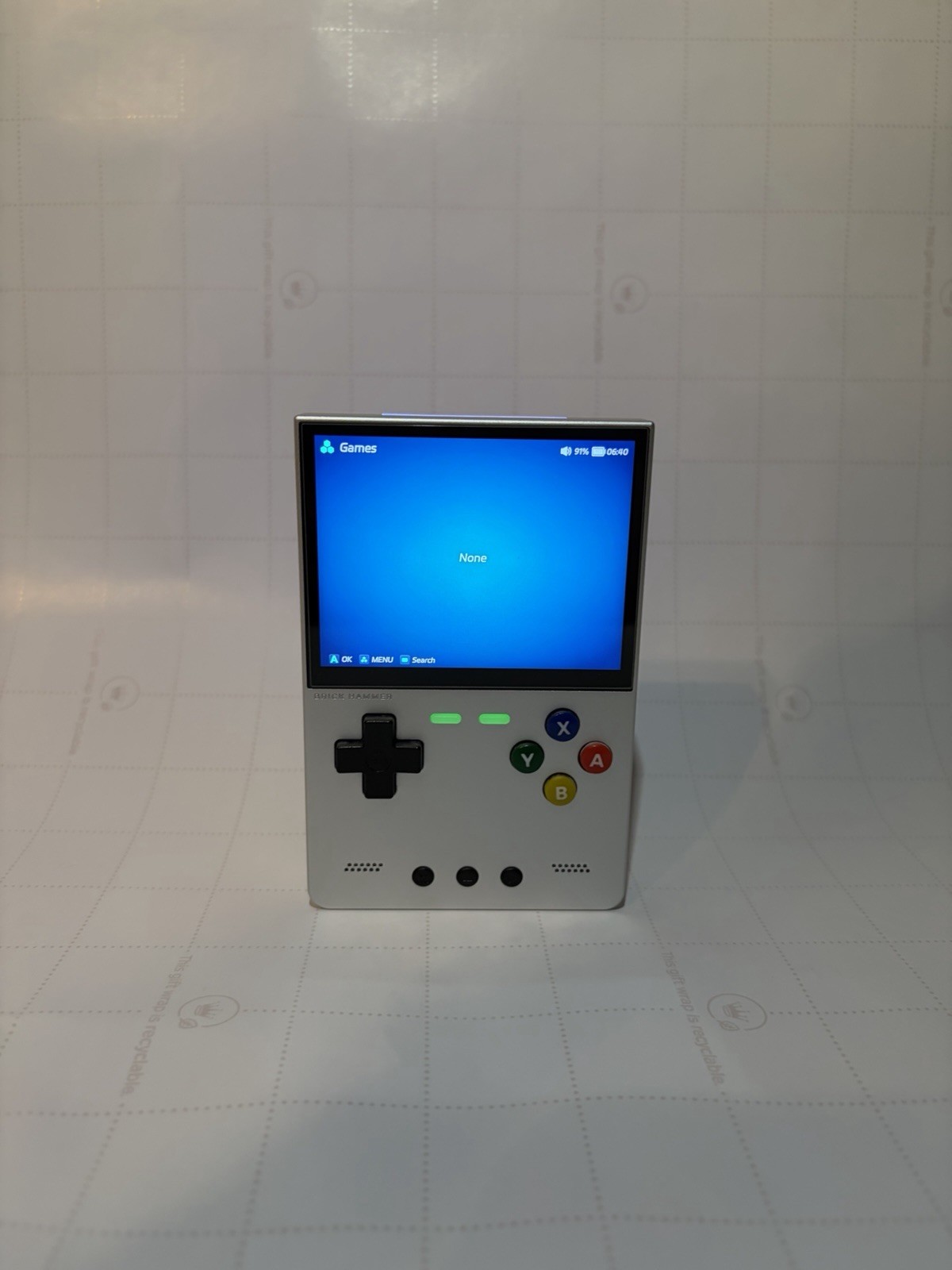 Silver Trimui Brick Hammer Handheld Game Console NO SD CARD