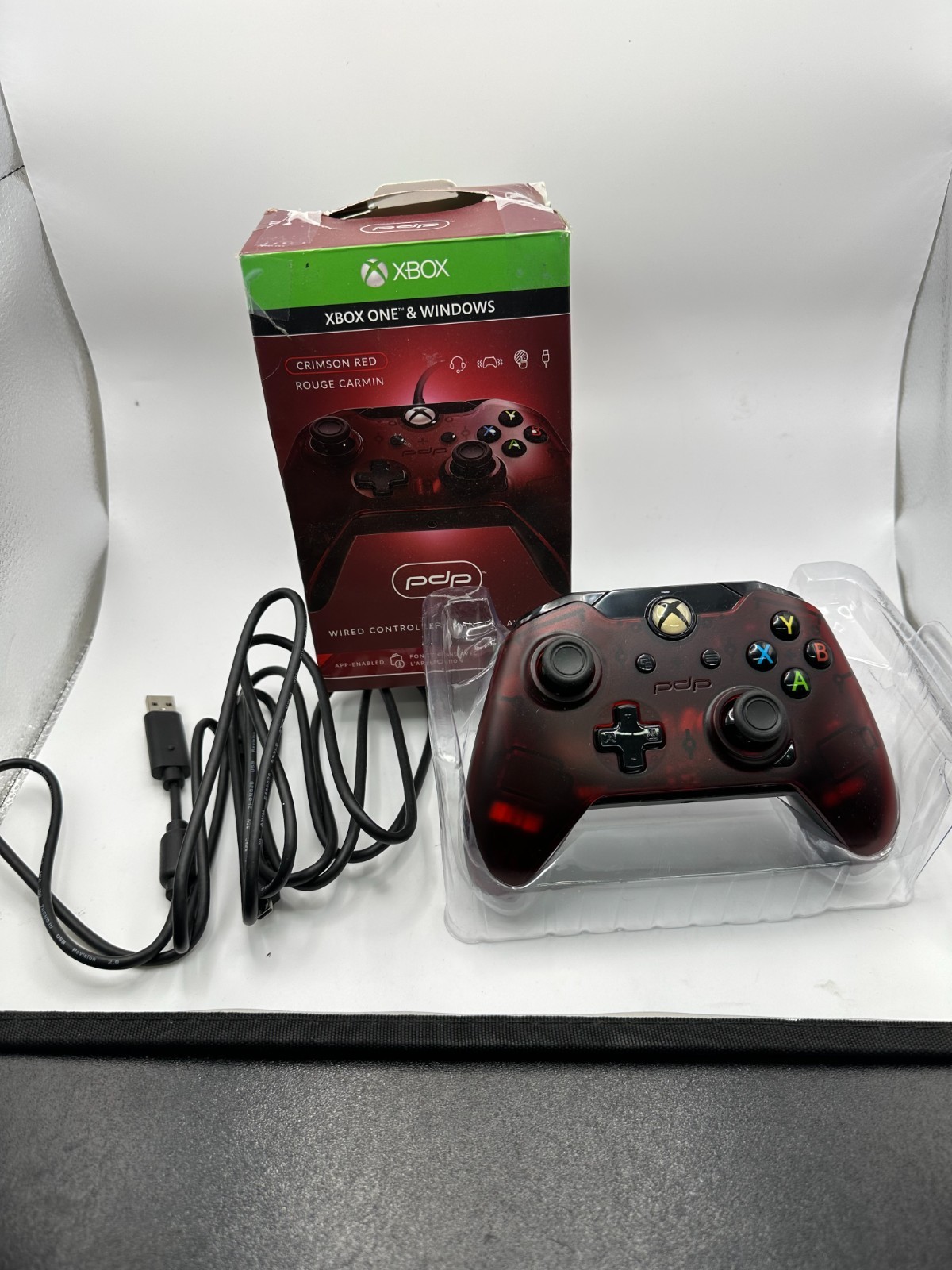 PDP Gaming Wired Controller: Crimson Red – Xbox One Controller Only Tested