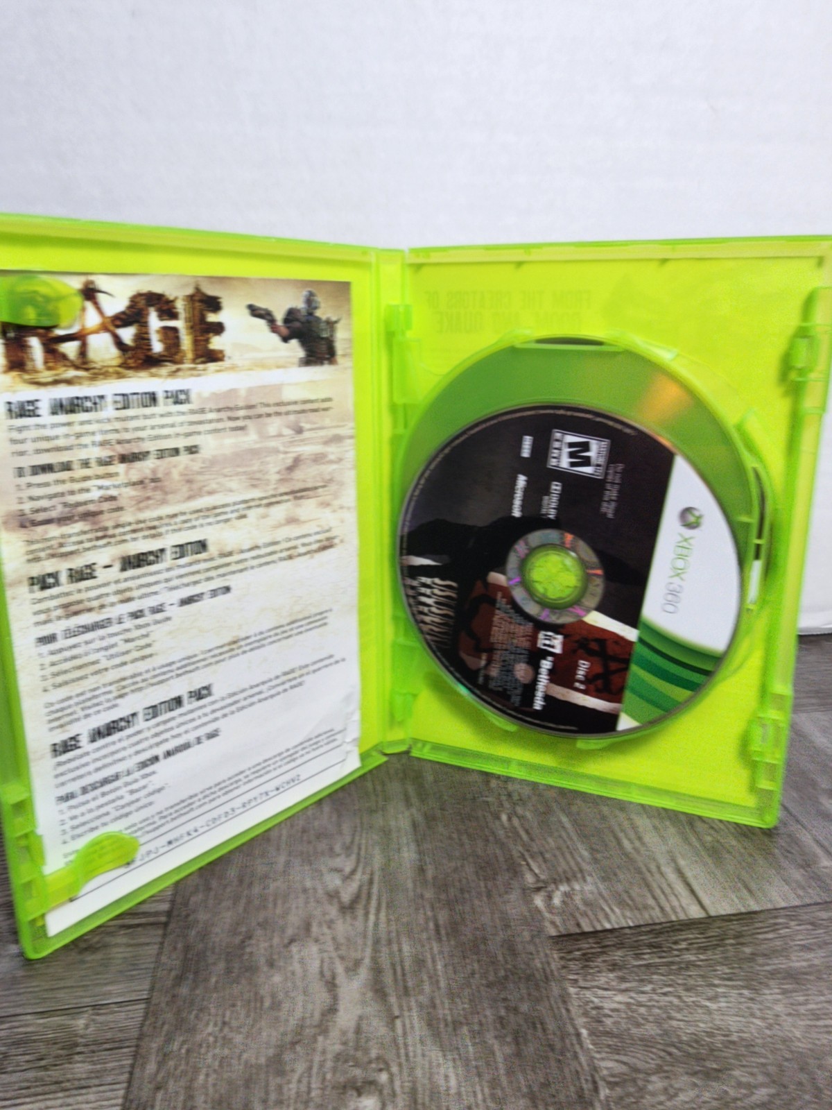 Rage Anarchy Edition Xbox 360 AD Complete CIB – (See Pics)