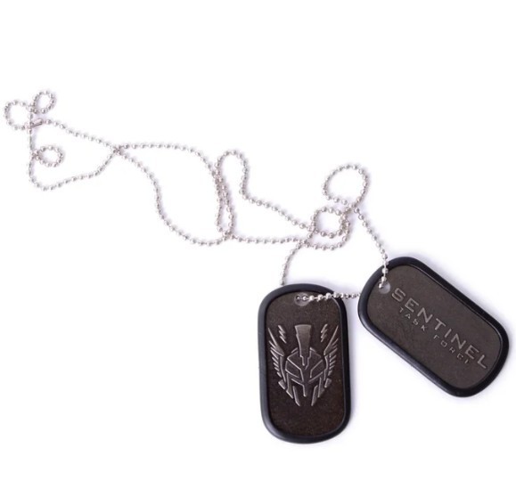 Call of Duty Sentinel Dog Tag Necklace Advanced Warfare Metal Chain Set