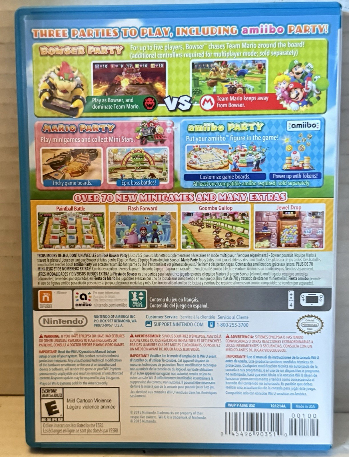 Mario Party 10 (Nintendo Wii U, 2015) Complete, CIB – Tested
