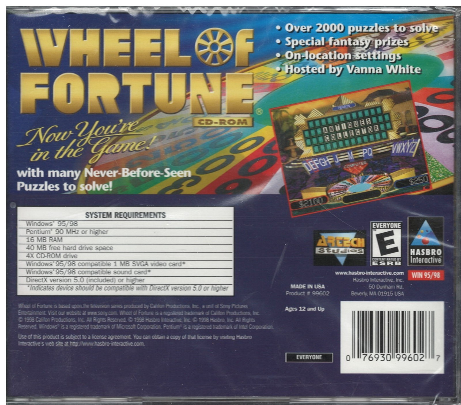 NEW/SEALED WHEEL OF FORTUNE 1ST EDITION CD-ROM