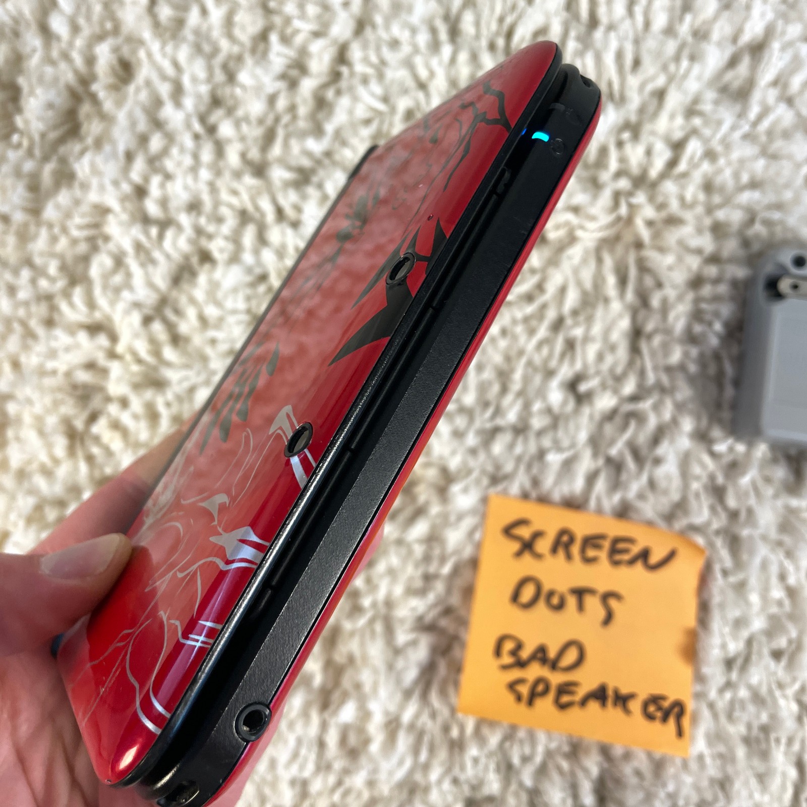 Nintendo 3DS XL Pokémon X and Y Red Version Handheld Console SPR-001 Tested