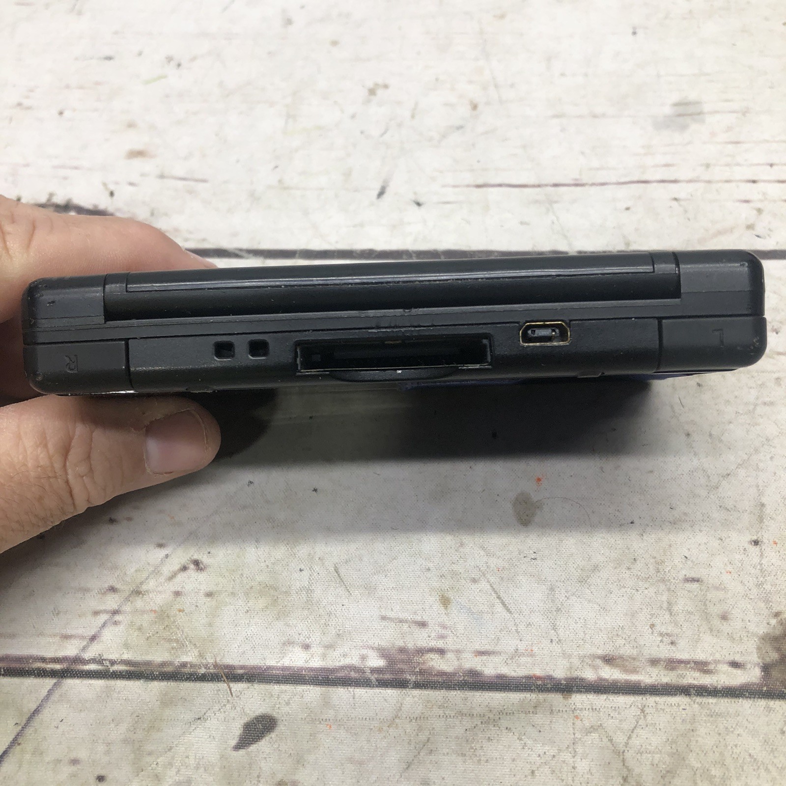 Nintendo DS Lite Black Console. Tested Works-No Charger,Stylus, Or Battery Cover