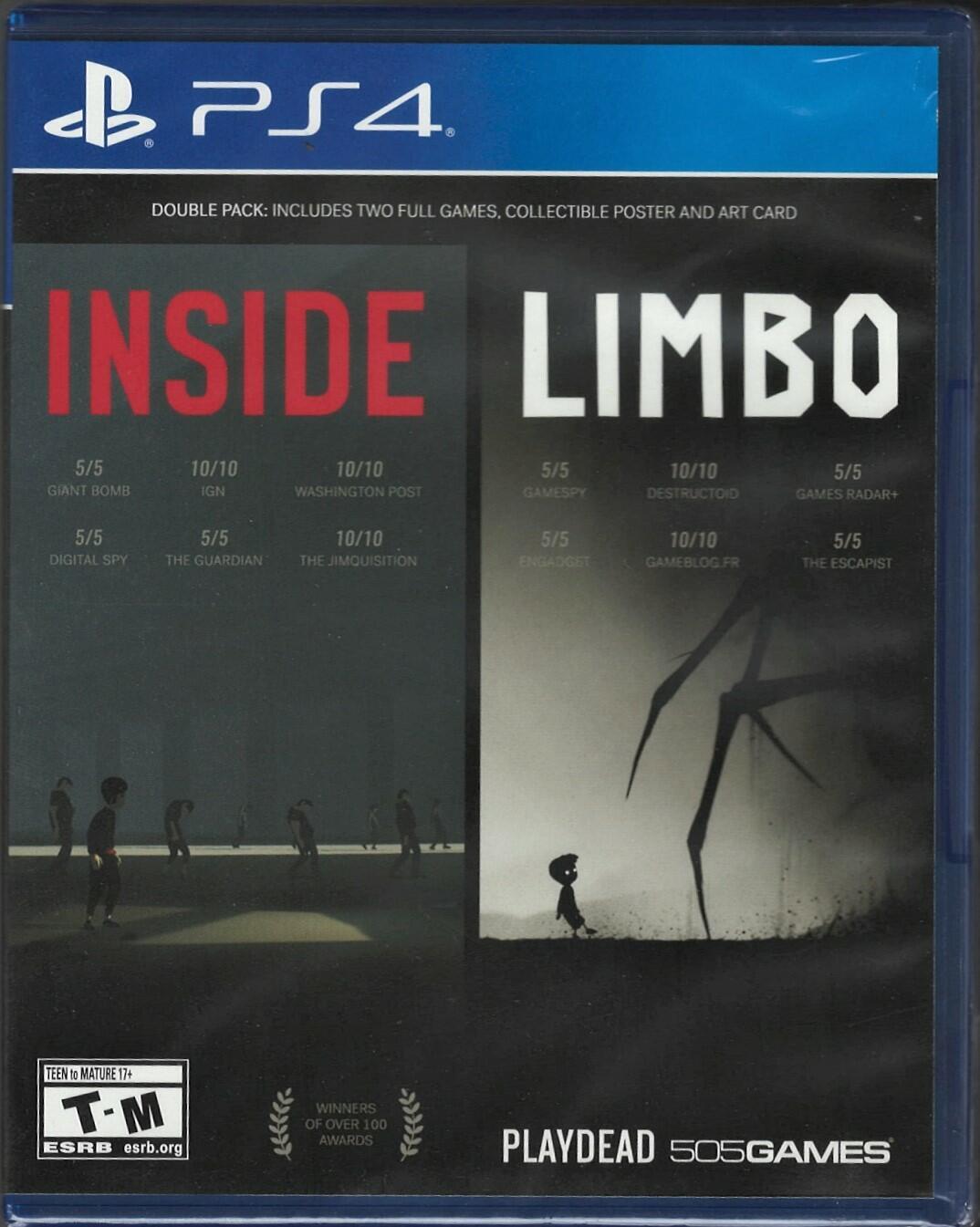 Inside Limbo Double Pack PS4 (Brand New Factory Sealed US Version) PlayStation 4