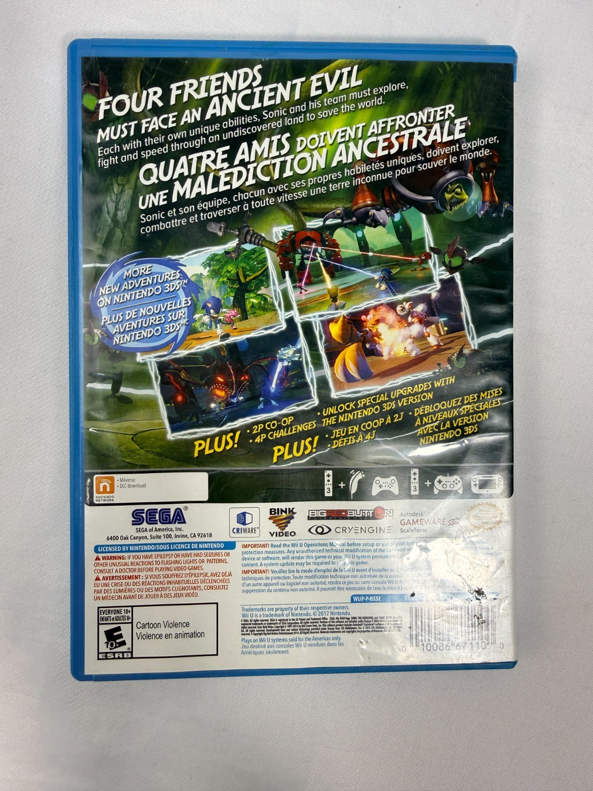 Sonic Boom: Rise of Lyric (Nintendo Wii U, 2014)
