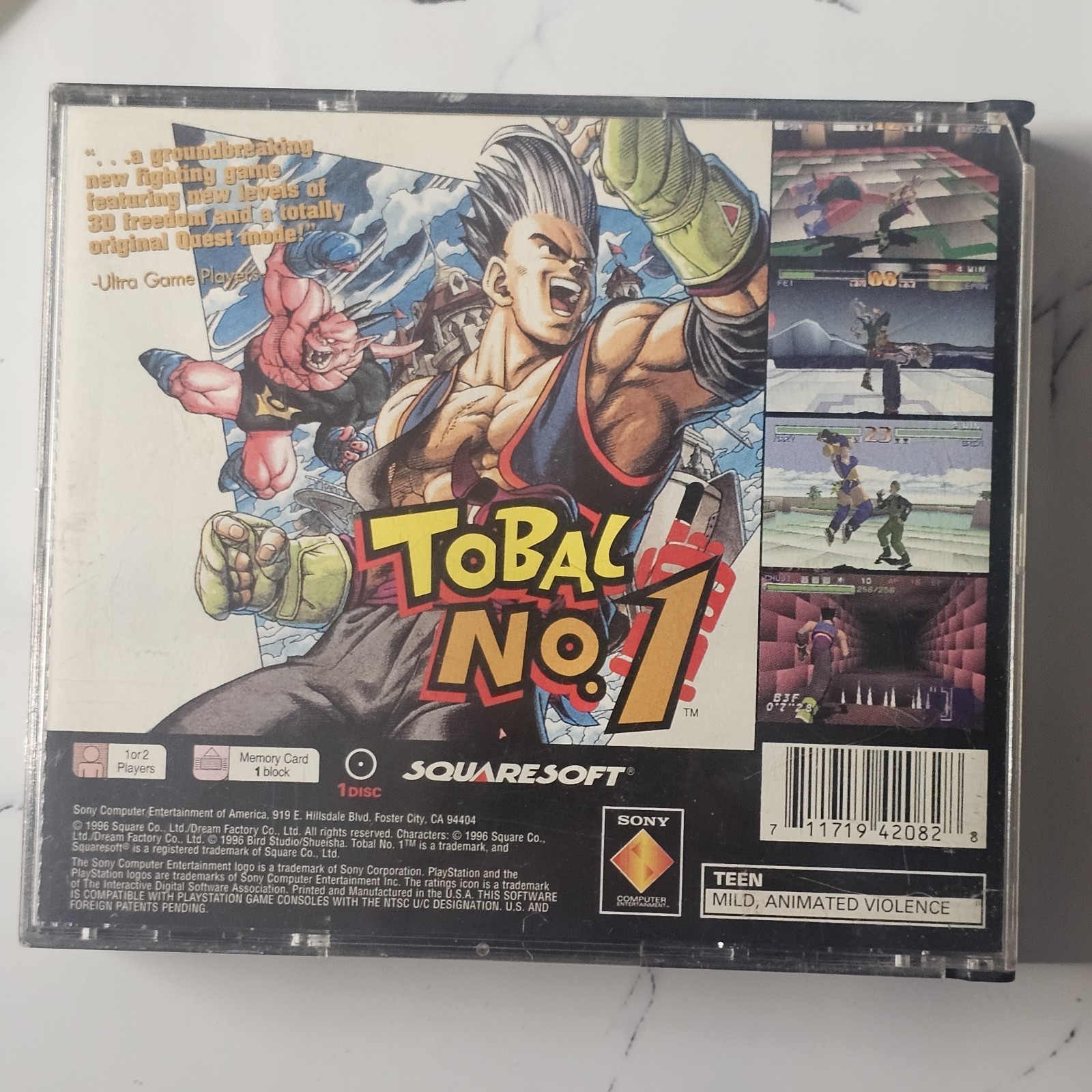 Tobal No. 1 PlayStation 1 PS1 1996 No Manual Or Bonus Disc