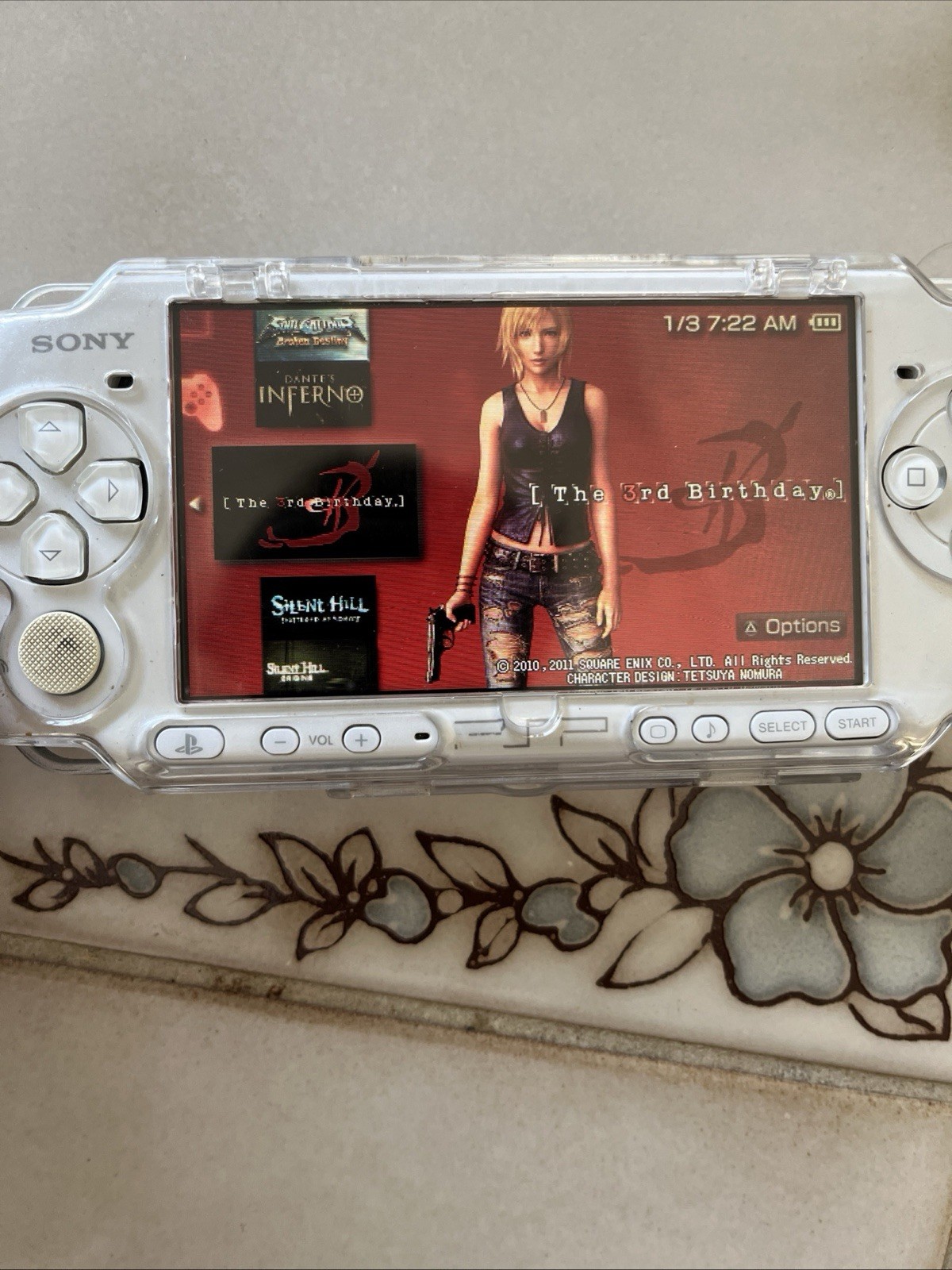 🔥Custom Psp 3000+128gb Micro Sd+ Clear Protective Case And Charger