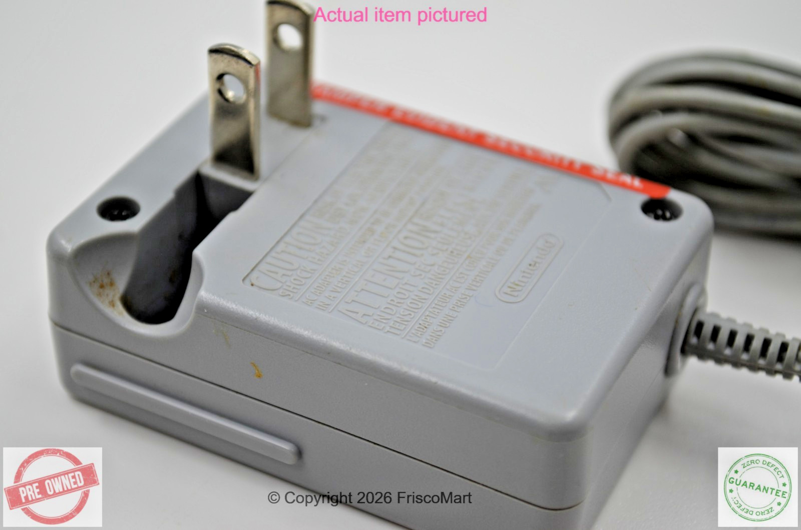 Nintendo WAP-002(USA) 4.6v 900mA Authentic OEM AC Power Adapter