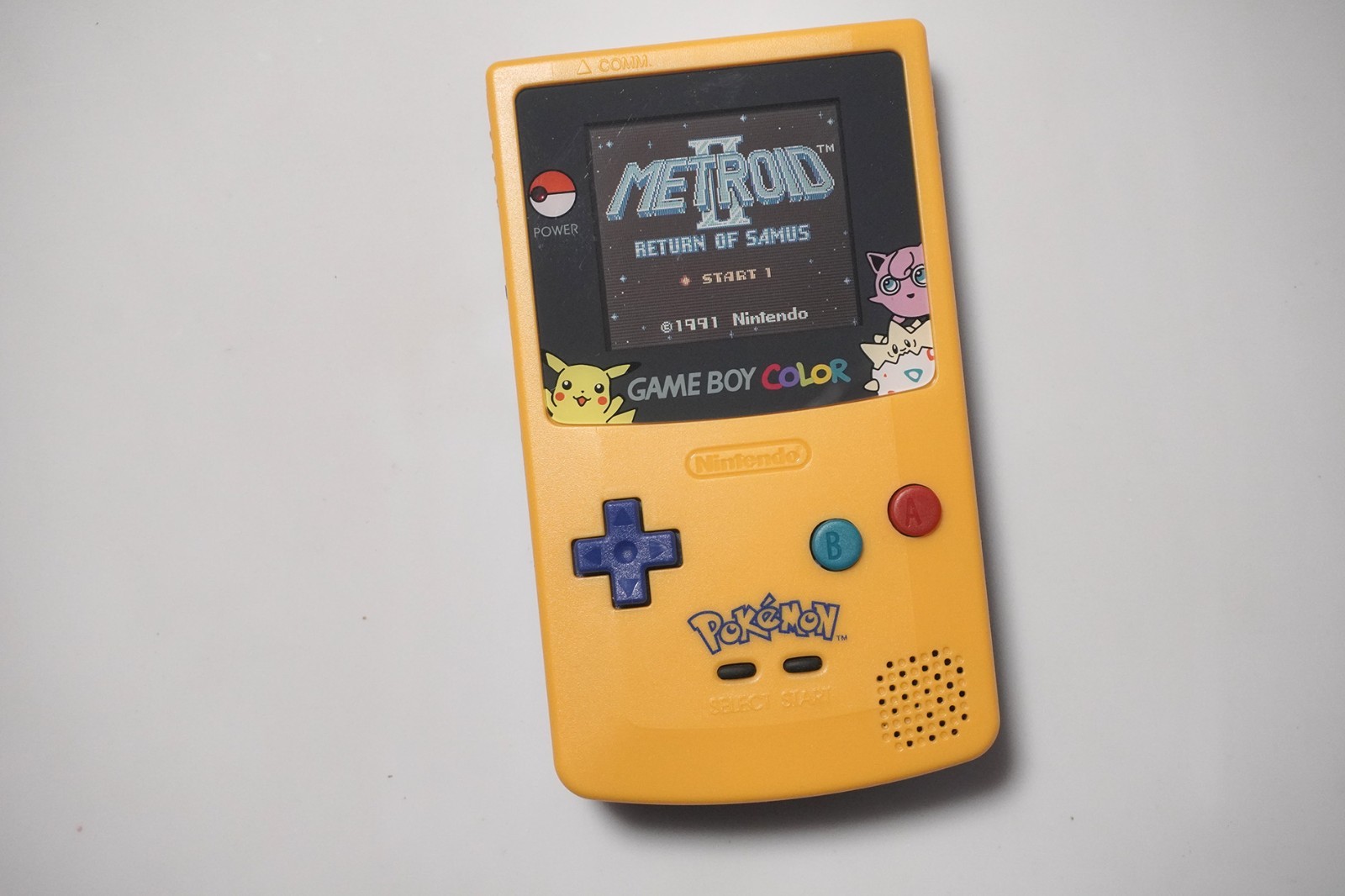 Gameboy Color Pikachu Pokémon Center Re-shell console US Seller
