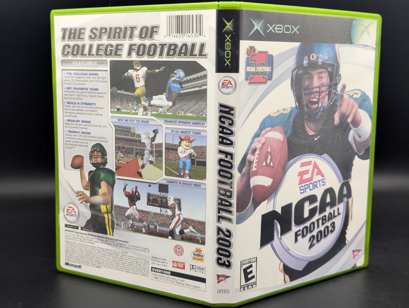 NCAA Football 2003 ( Microsoft Xbox ) CIB – Mint Disc – Sunfaded Cover Art
