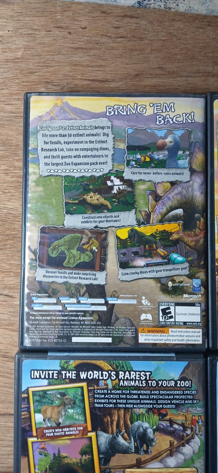 4 – PC Games – Zoo Tycoon 2 – Endangered Species – Marine Mania -Extinct Animals