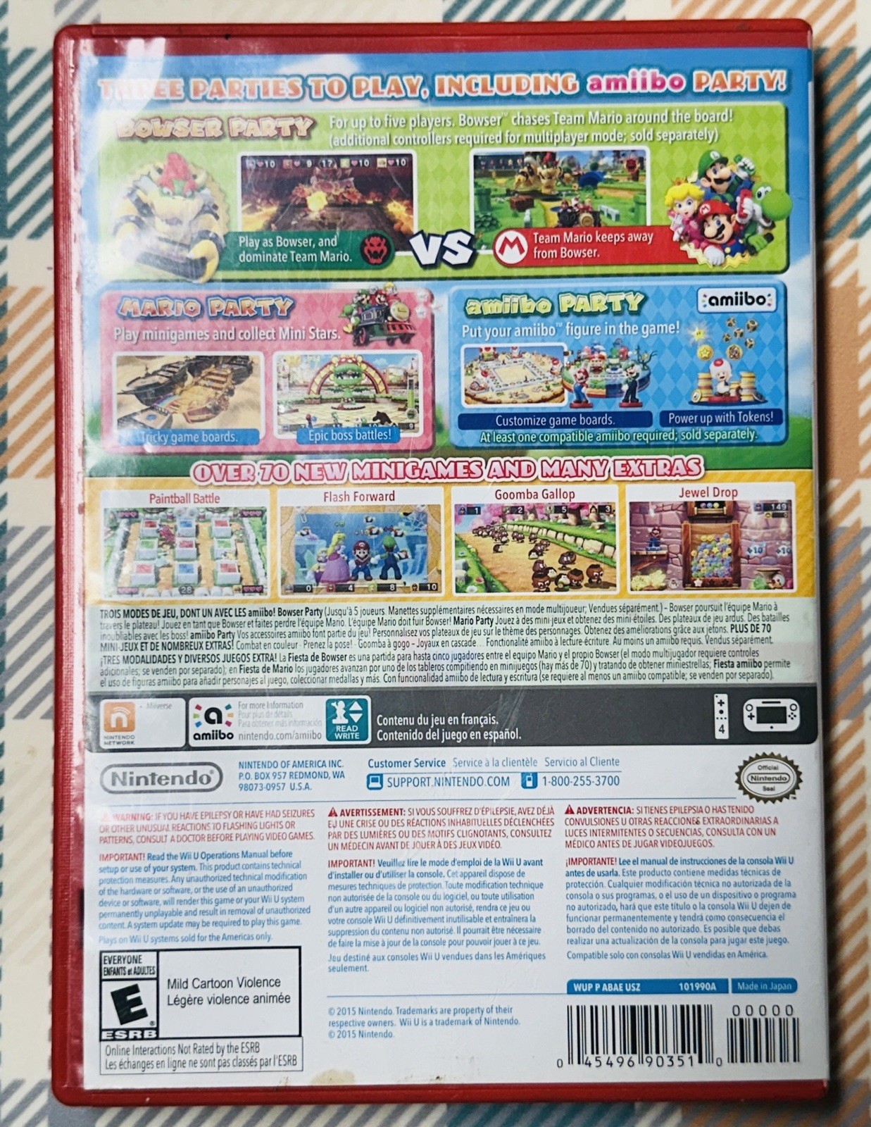 Mario Party 10 Nintendo Wii U Game & Case Tested/Works Adult Owned
