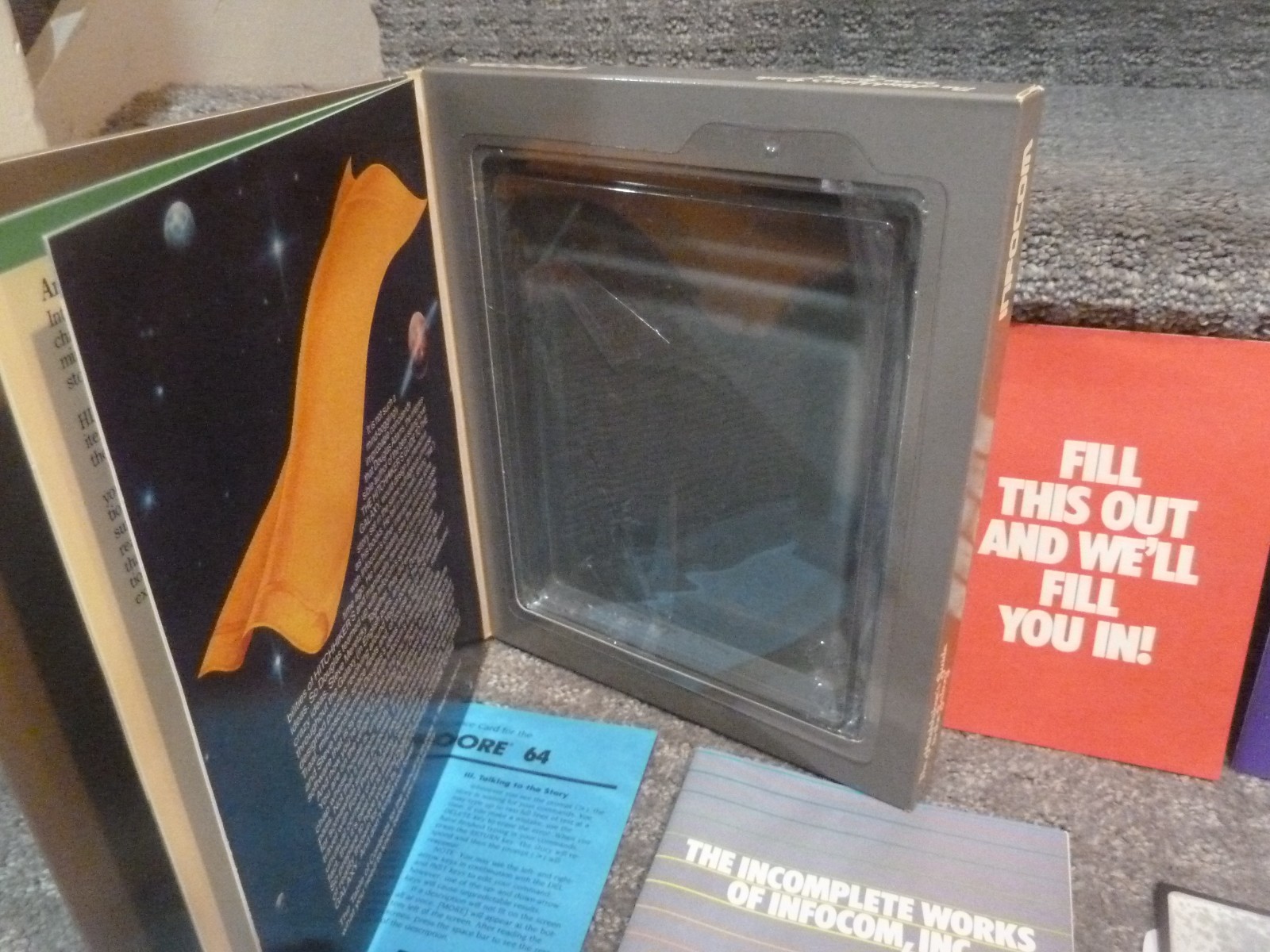 1984 Infocom Hitchhiker’s Guide to the Galaxy for Commodore 64 Complete RARE