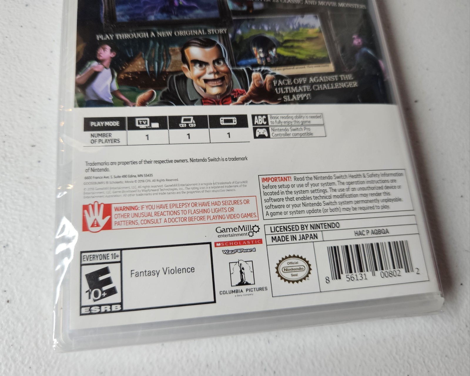 NEW Goosebumps The Game Nintendo Switch 2018 NSW SEALED