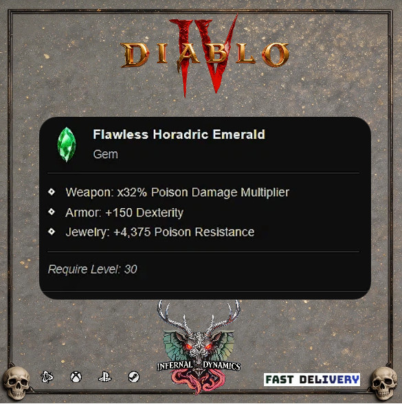 😈 DIABLO 4 SEASON 14 😈 Flawless Horadric Amethyst Grand Gems