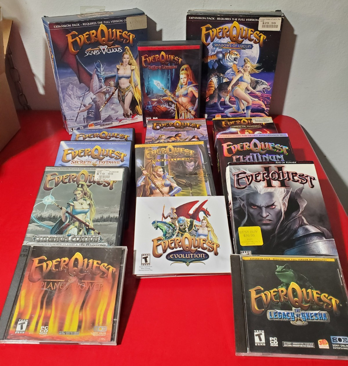 Rare Unique Lot of 14 EverQuest PC-CD Rom Video Games and Expansions