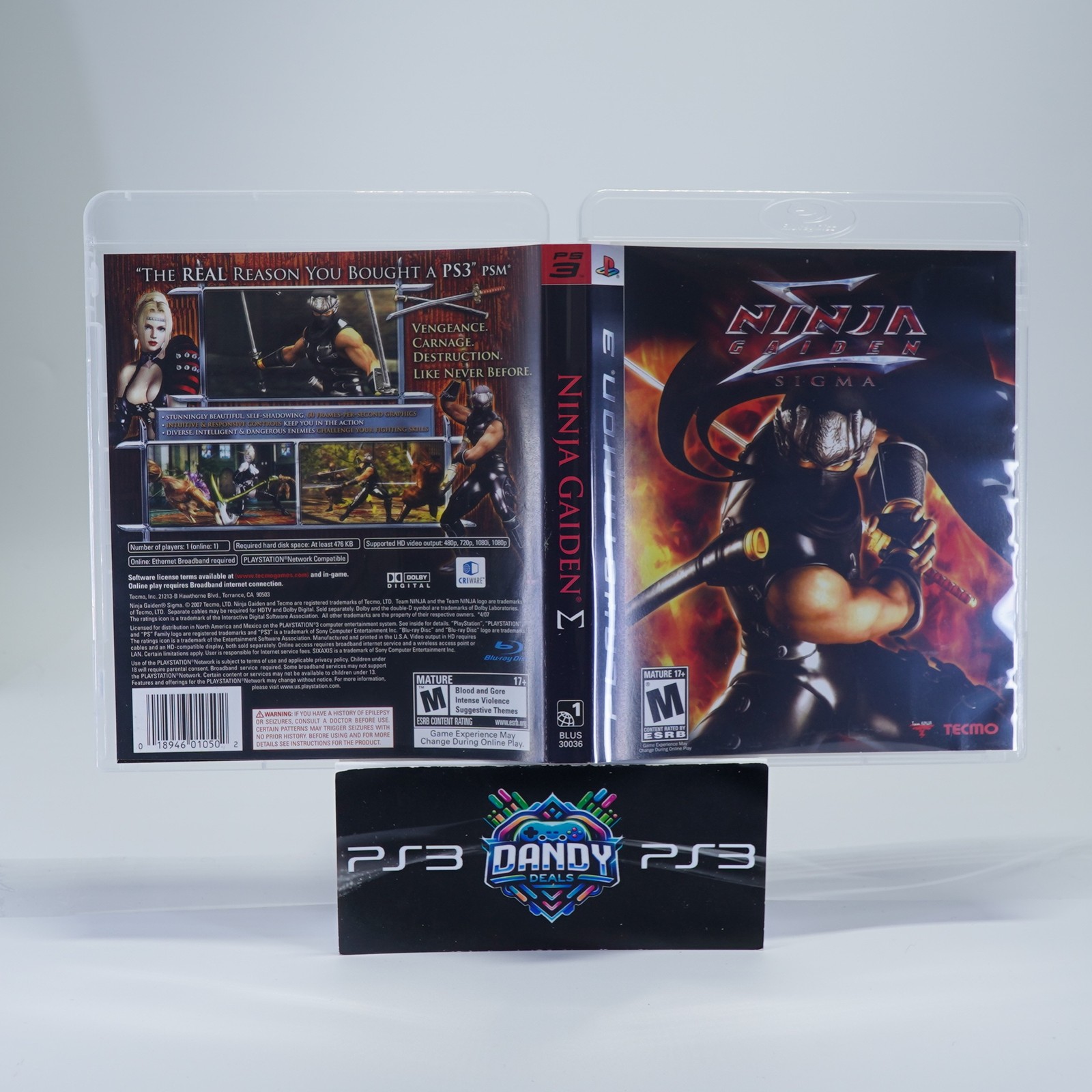 Ninja Gaiden Sigma PS3 Black Label – CIB W/ Manual – PlayStation 3