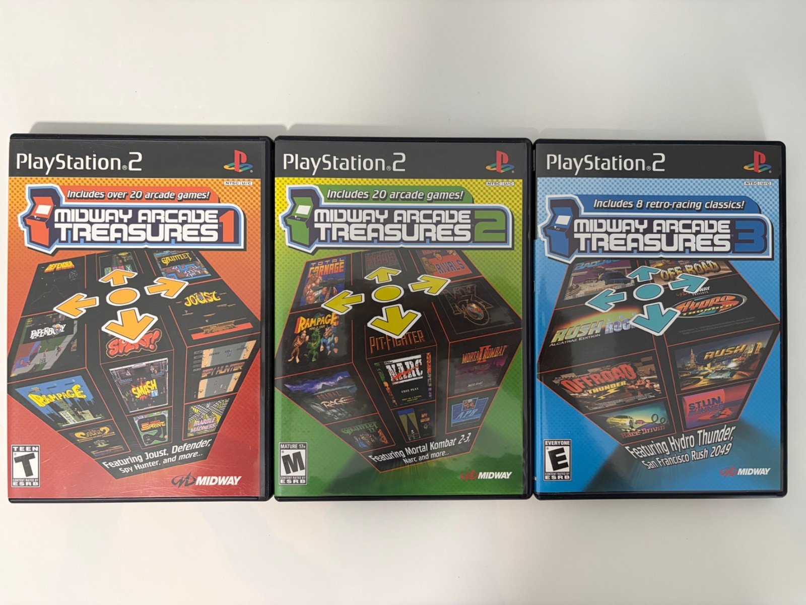 Midway Arcade Treasures lot 3 games PlayStation 2 complete