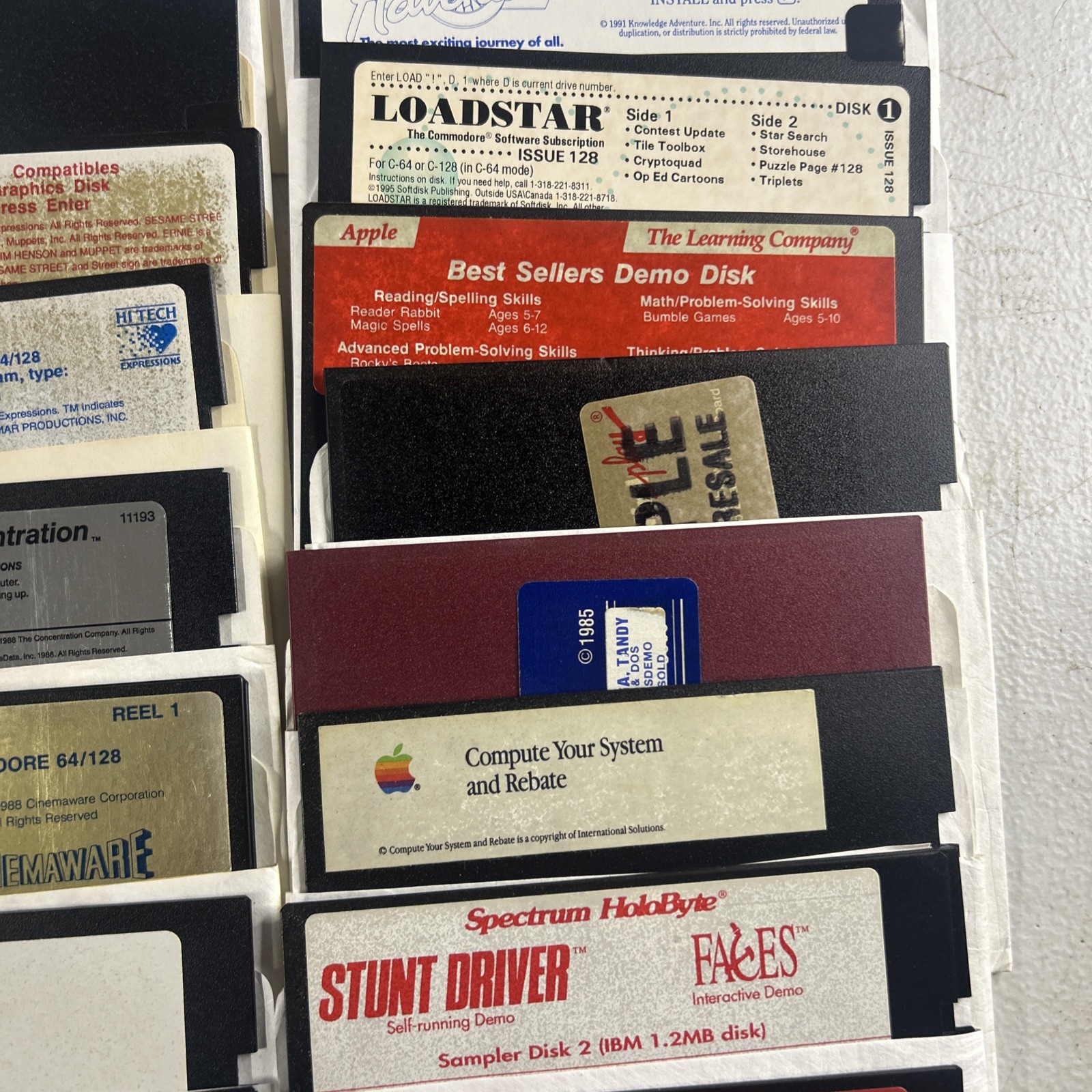 Commodore 64 Floppy Disks With Games Selling As Is for Blank Disk LOT Of 66