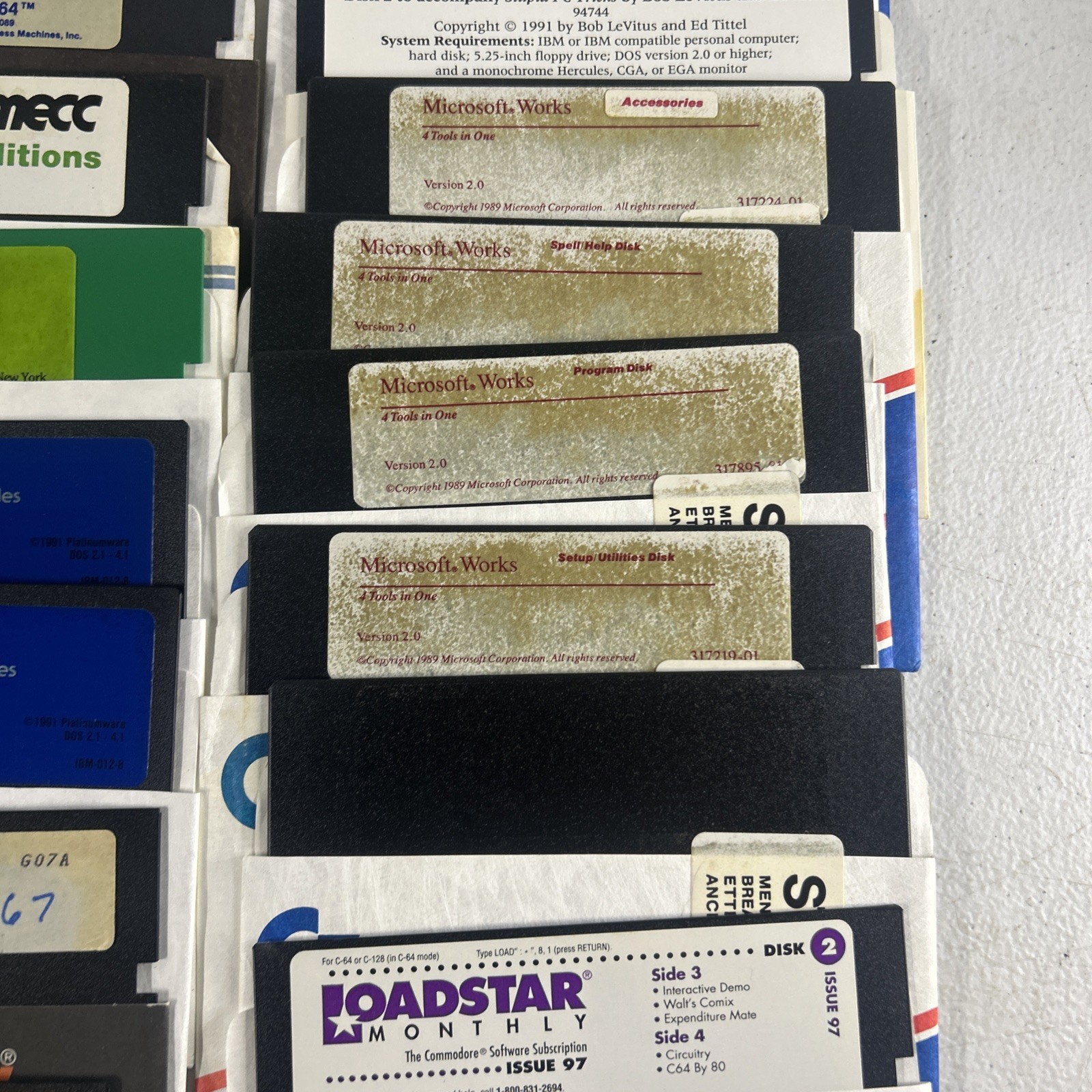 Commodore 64 Floppy Disks With Games Selling As Is for Blank Disk LOT Of 66