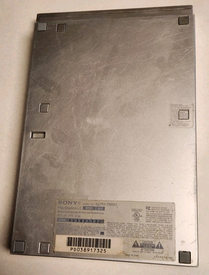 Sony PlayStation 2 PS2 Slim Silver SCPH-79001 Console Only Working Retro Gaming