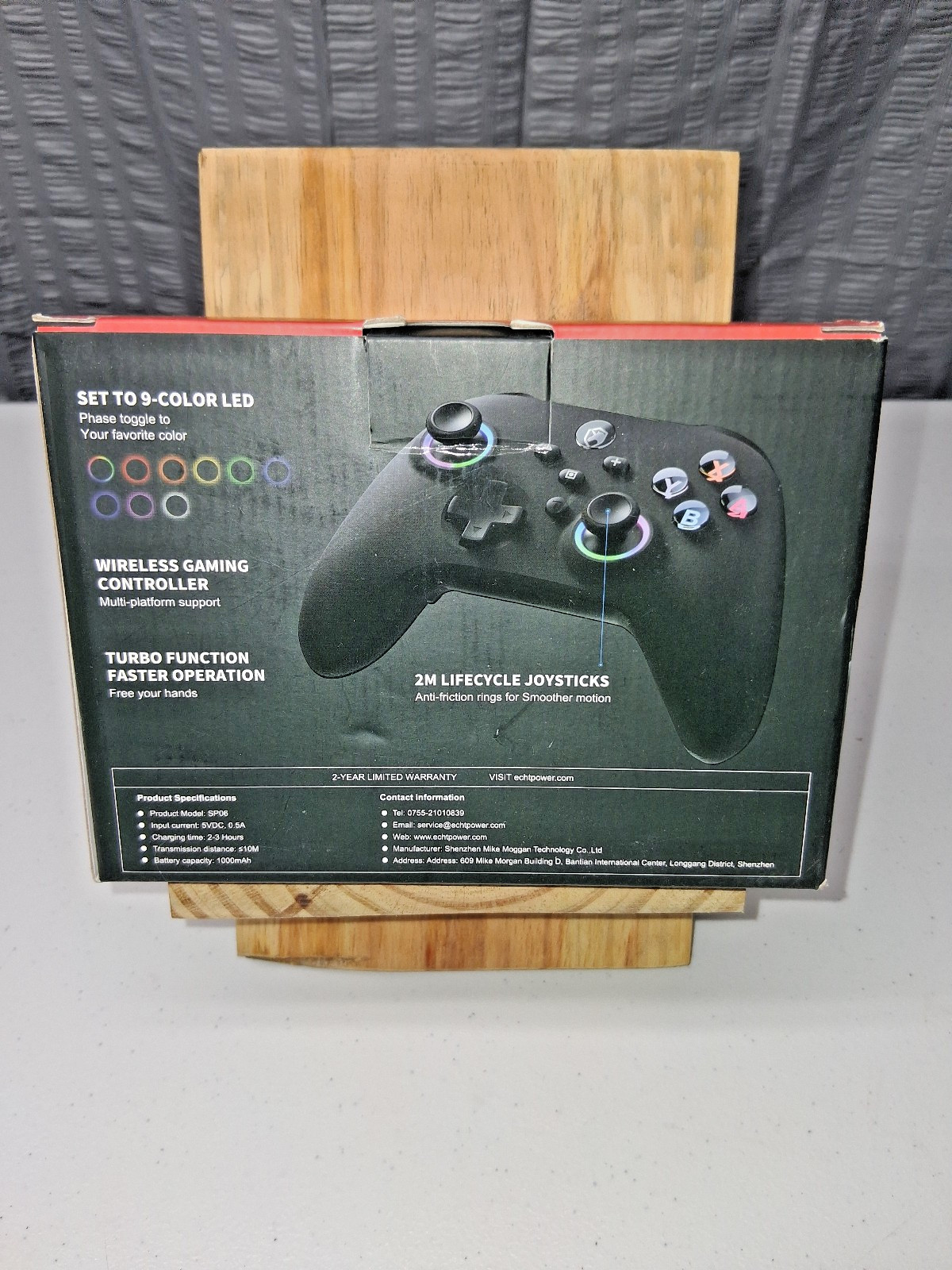 ECHTPower Wireless Controller Black for Nintendo Switch PC iOS Android Gamepad