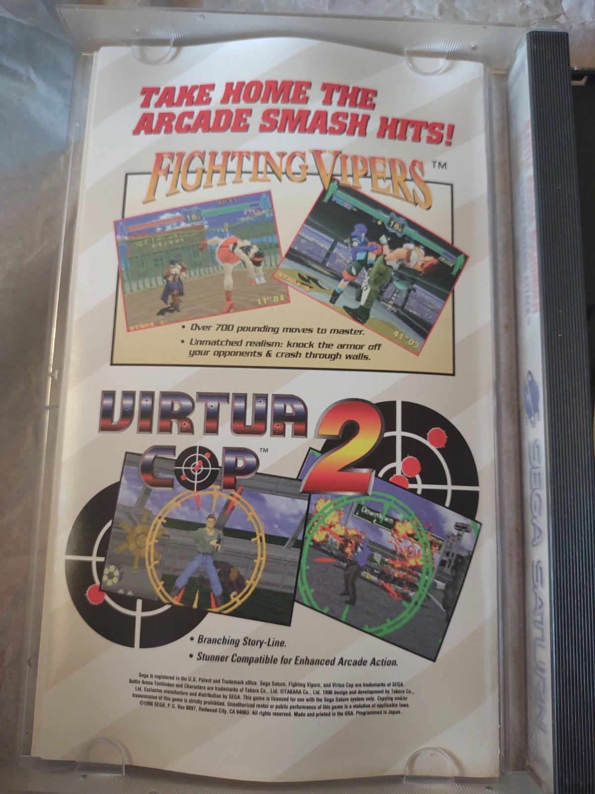 Battle Arena Toshinden URA Sega Saturn Complete Not Tested