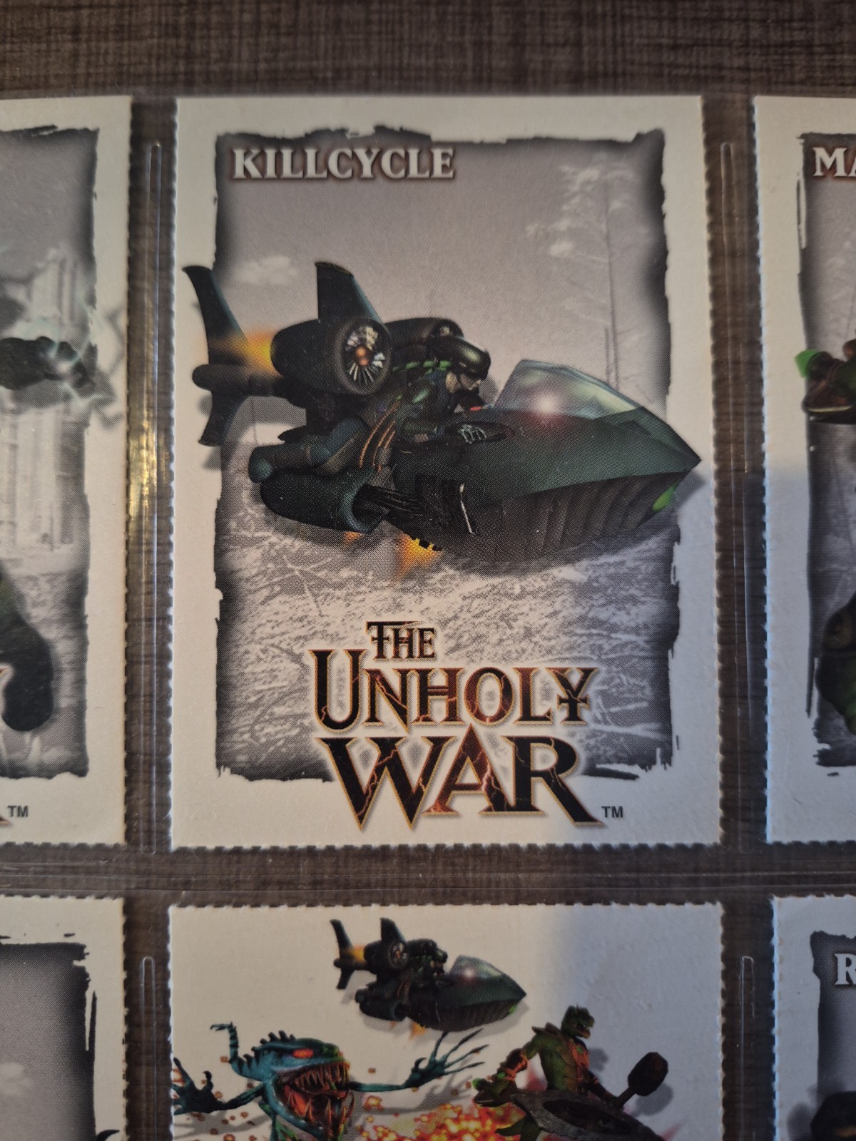 Vintage The Unholy War PlayStation 1 One character card sheet Crystal Dynamics