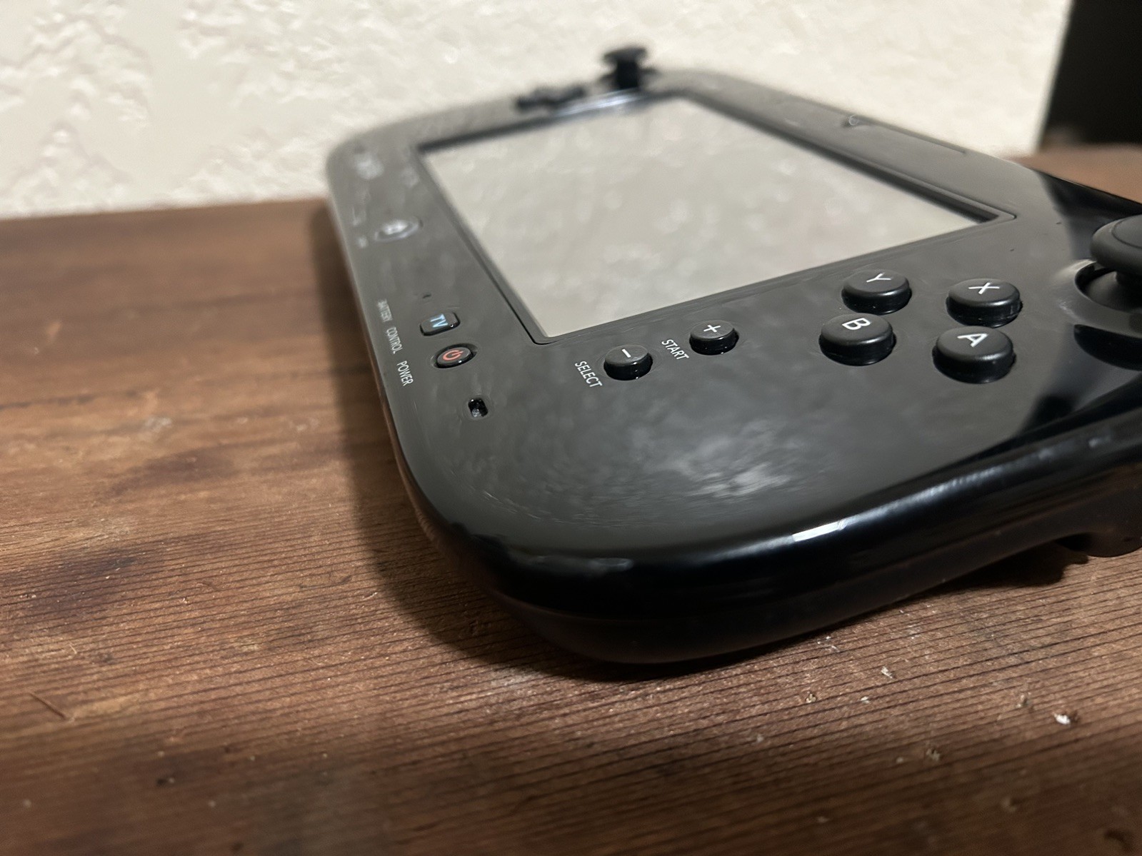 WII U GAMEPAD CONTROLLER BLACK with STYLUS WUP-010 GAMEPAD- TESTED WORKING