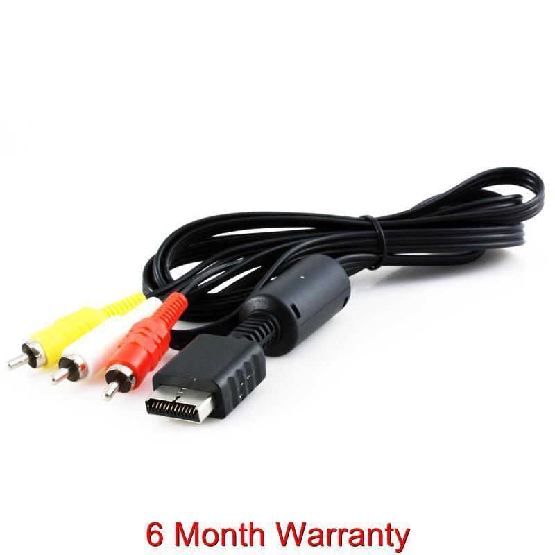 AV Video Audio Cable For Sony Playstation 1,2,3 “6 Month Warranty”