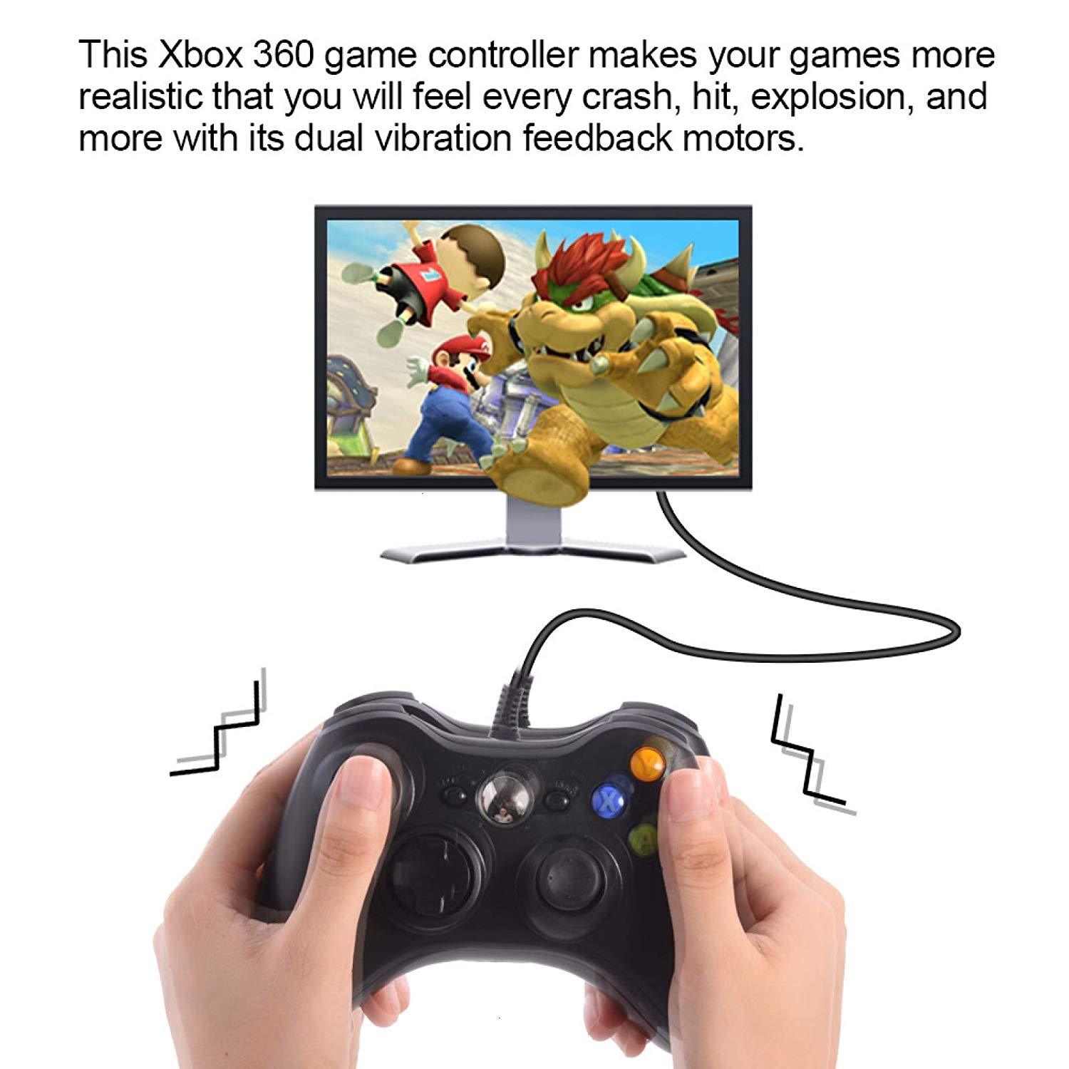 Wired USB Game Controller Joystick for Microsoft Xbox 360 PC Windows XP 7 8 10