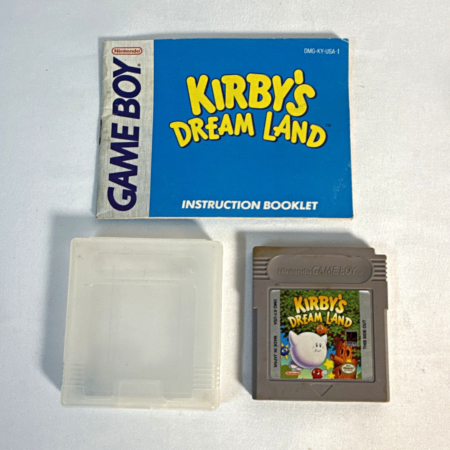 Nintendo Kirby’s Dream Land Game Boy GB Game Cartridge Manual Case 1992 Tested
