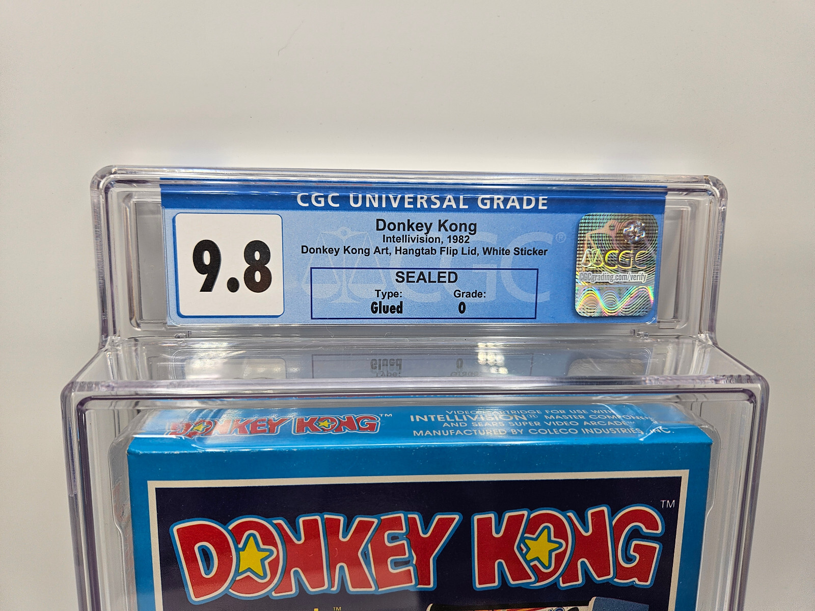 🌟 1982 Nintendo Donkey Kong Intellivision White Label CGC 9.8 1st App MARIO